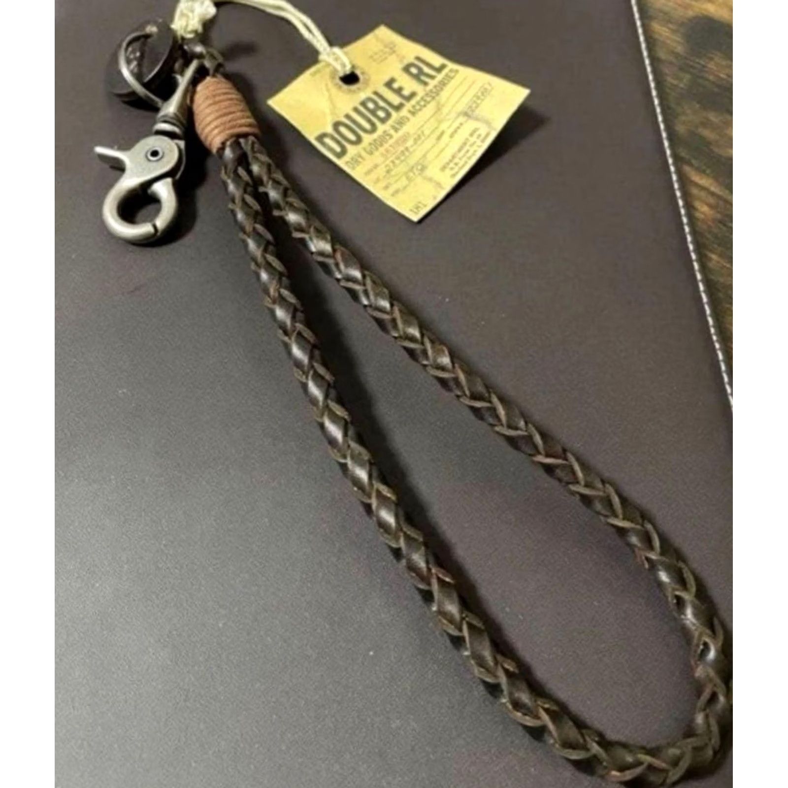 Ralph Lauren RRL RALPH LAUREN Wallet Mens BRAIDED LEATHER CHAIN RARE DEADSTOCK MULTICOLOR USED Size ONE SIZE - 4 Thumbnail