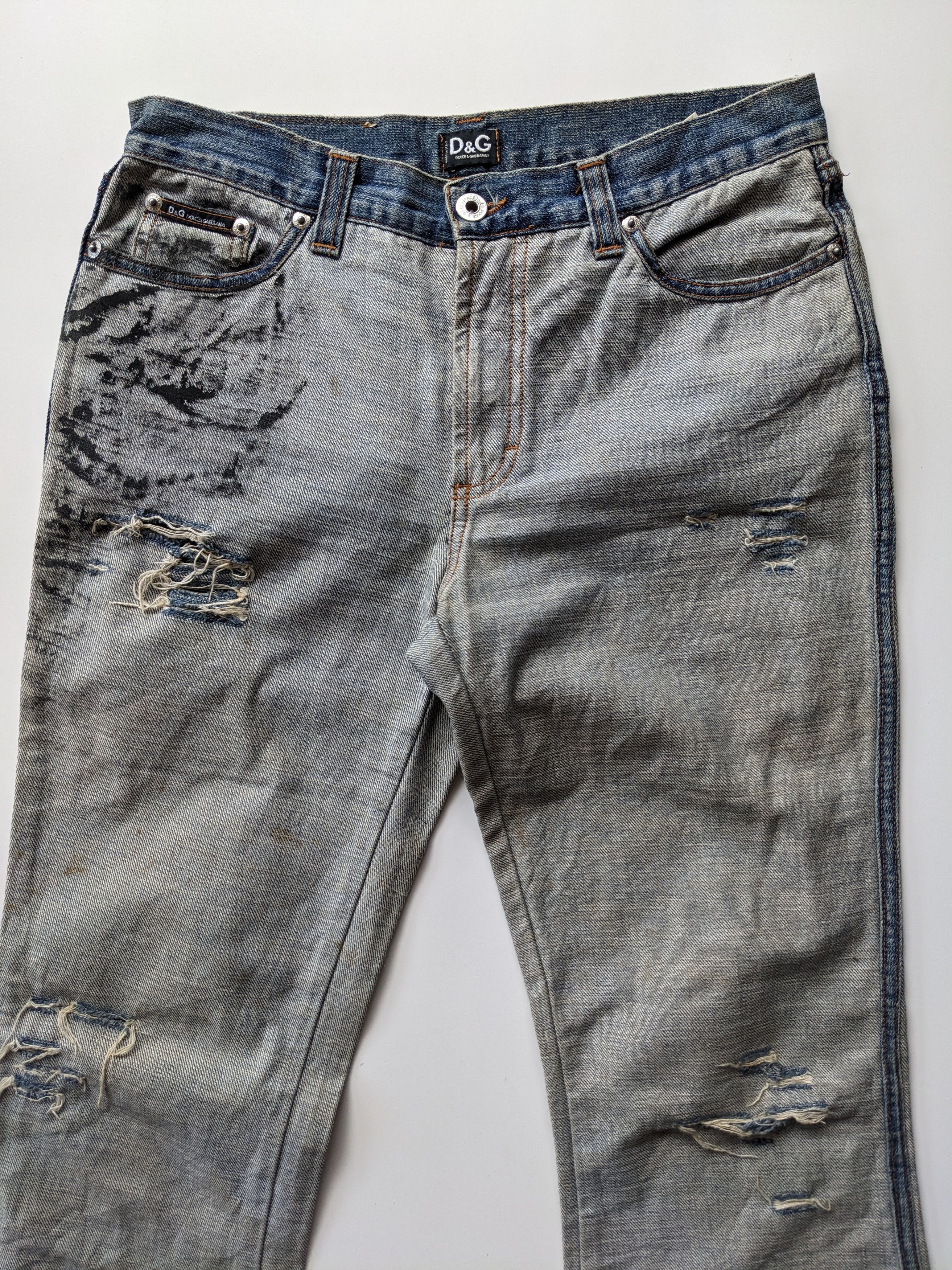 Dolce & Gabbana SS02 Dolce & Gabbana inside out distressed jeans Size US 29 - 1 Thumbnail