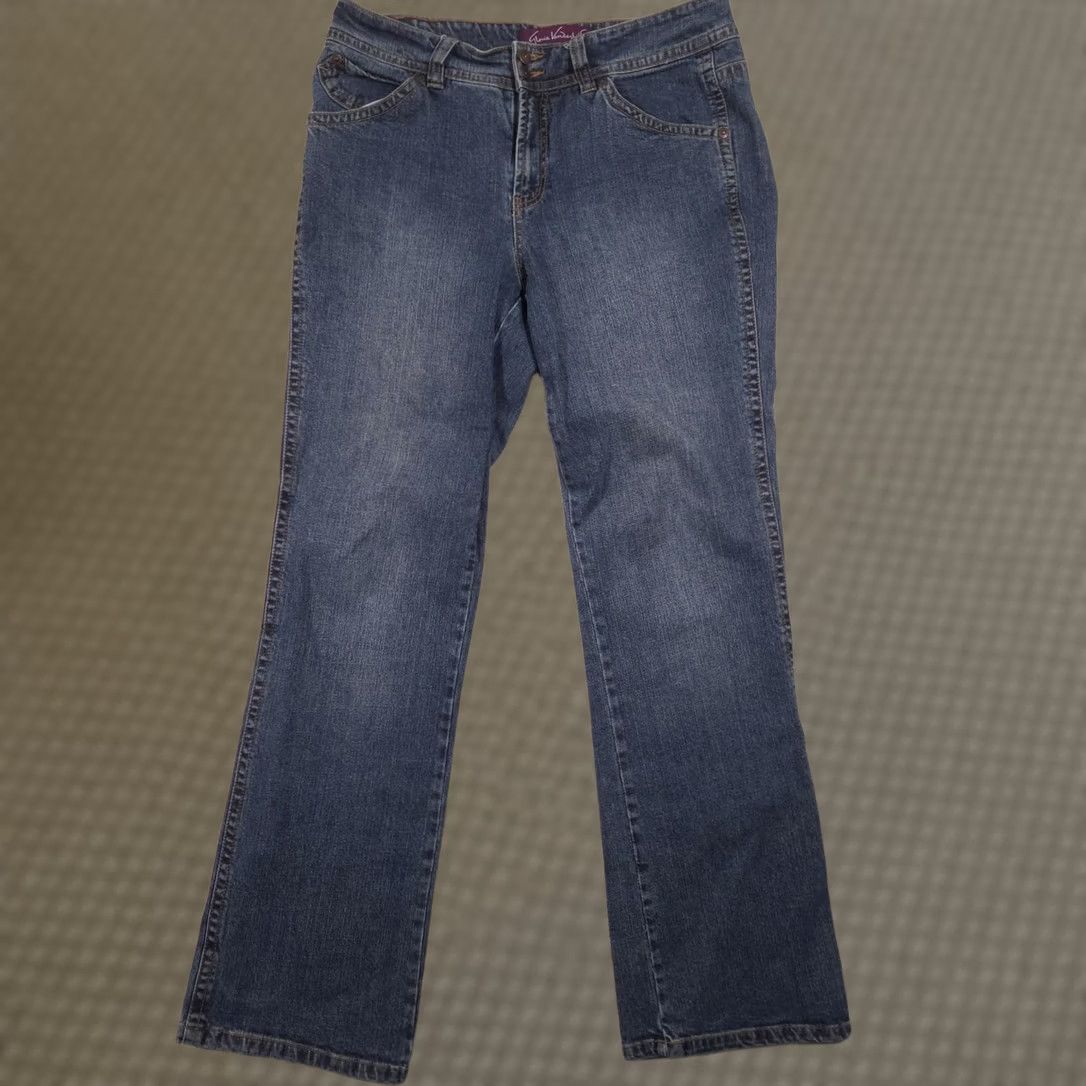 Gloria Vanderbilt Gloria Vanderbilt Jeans Womens 10 Blue Medium Wash Mid Rise Straight Stretch Jeans Womens 10 Blue Medium Wash Mid Rise Straight Stretch Size 32" / US 10 / IT 46 - 1 Thumbnail