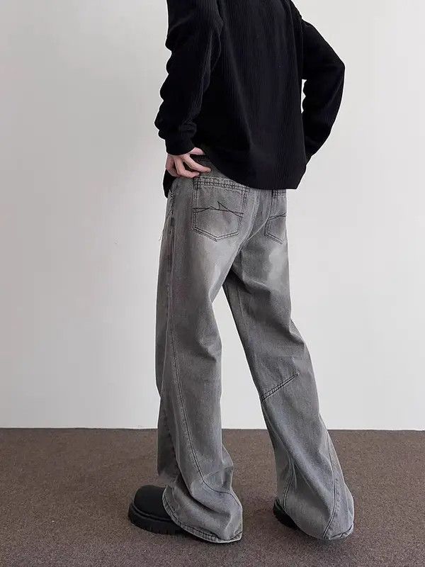 Japanese Brand VIBE Street vintage silhouette grey baggy jeans Size US 34 / EU 50 - 2 Thumbnail