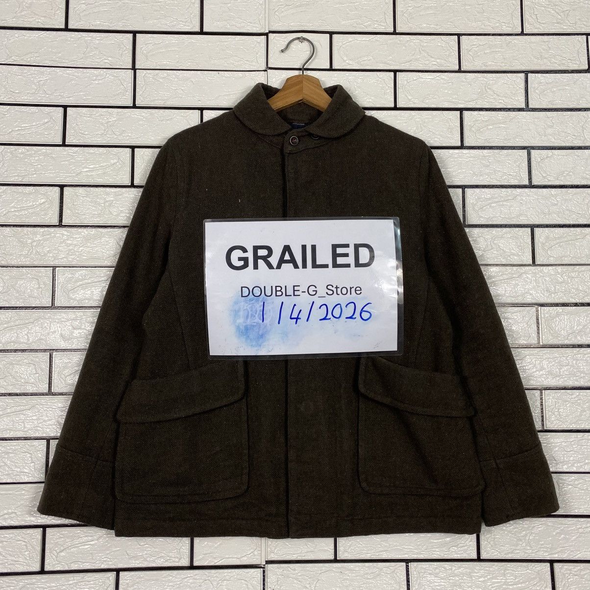 Kapital 📌Vintage Indigo Wool Button Jacket Navy A.F Striped Lining Size US M / EU 48-50 / 2 - 1 Thumbnail