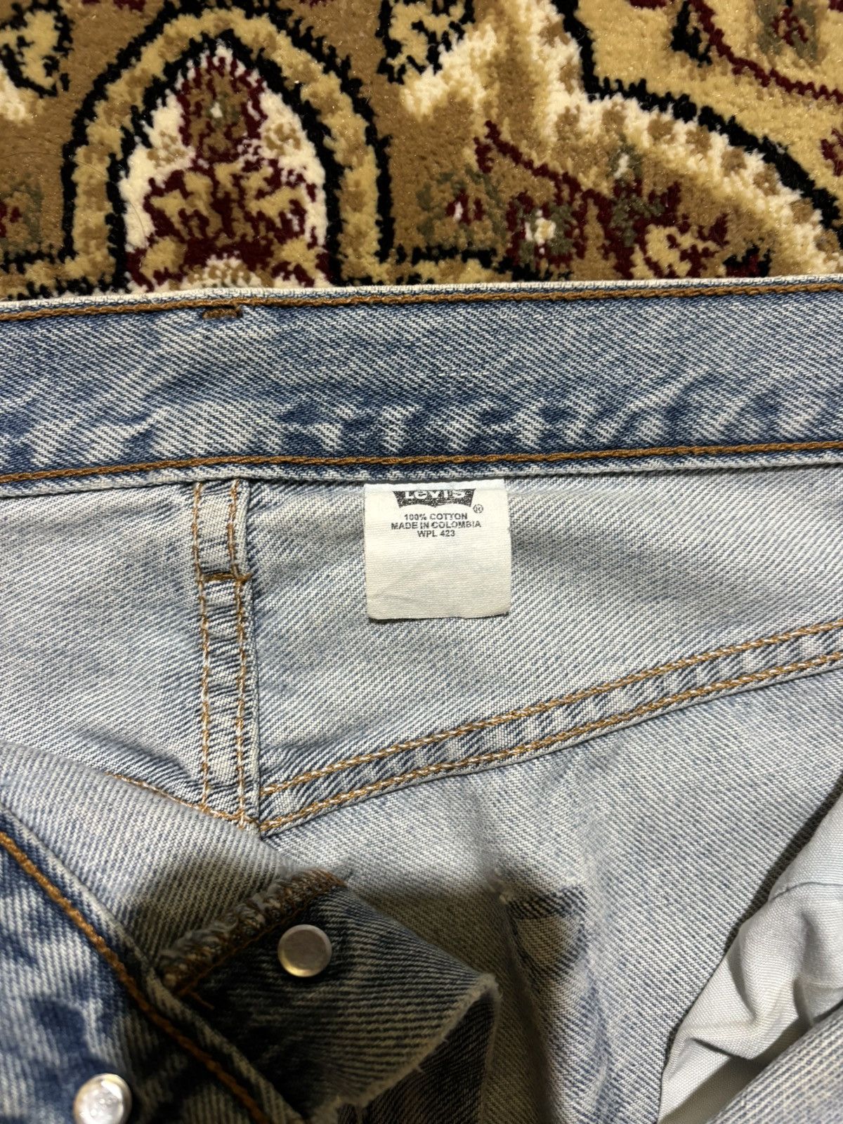 Levi's Vtg 90s Levis 501 Japan Custom Mickey Mouse Splatter Jeans Size US 34 / EU 50 - 10 Thumbnail