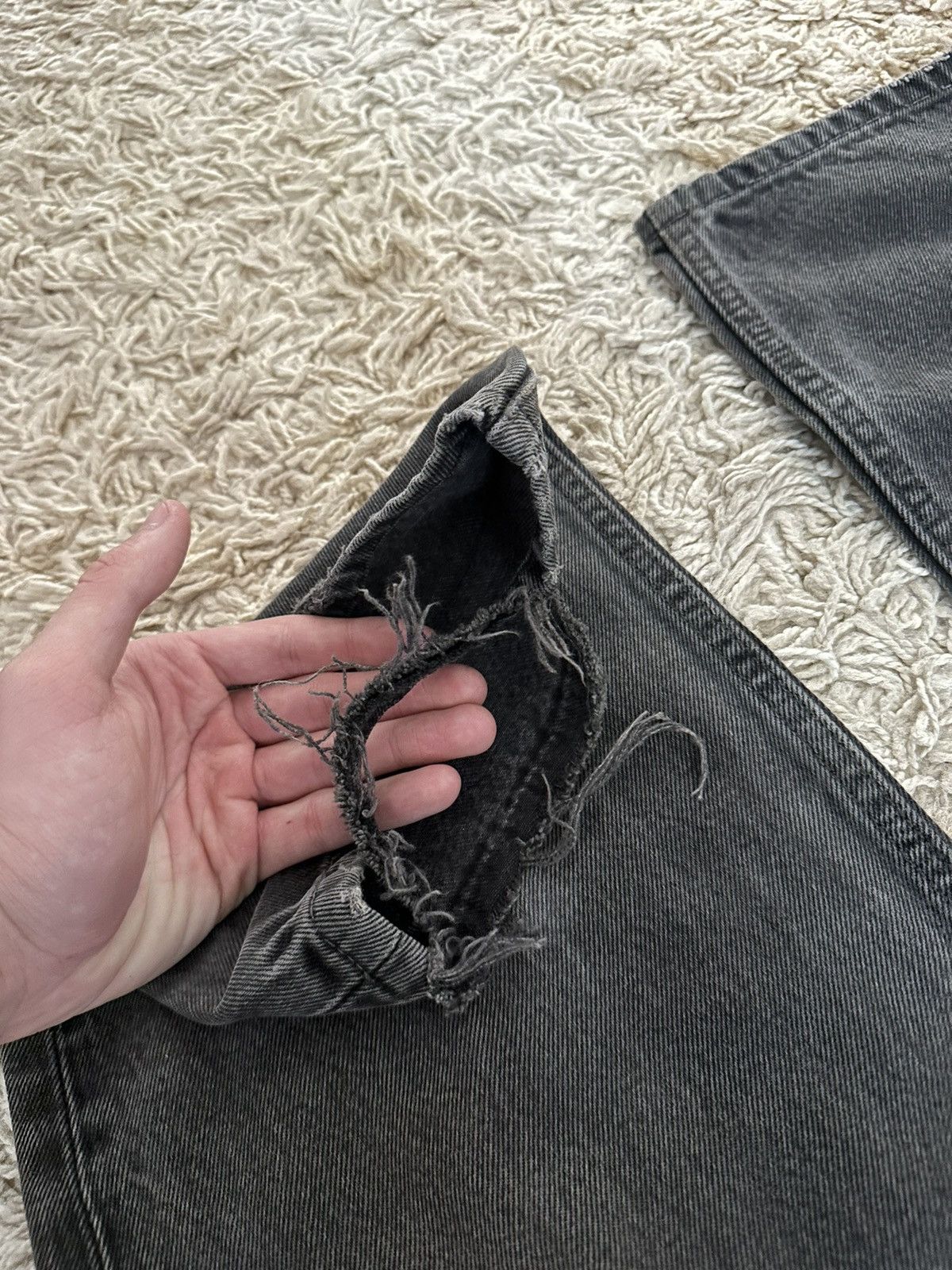 Levi's Vintage Clothing × Vintage 🔥🫨VINTAGE LEVIS 550 WASHED BLACK BAGGY RAP JEANS🫨🔥 Size US 36 / EU 52 - 5 Thumbnail