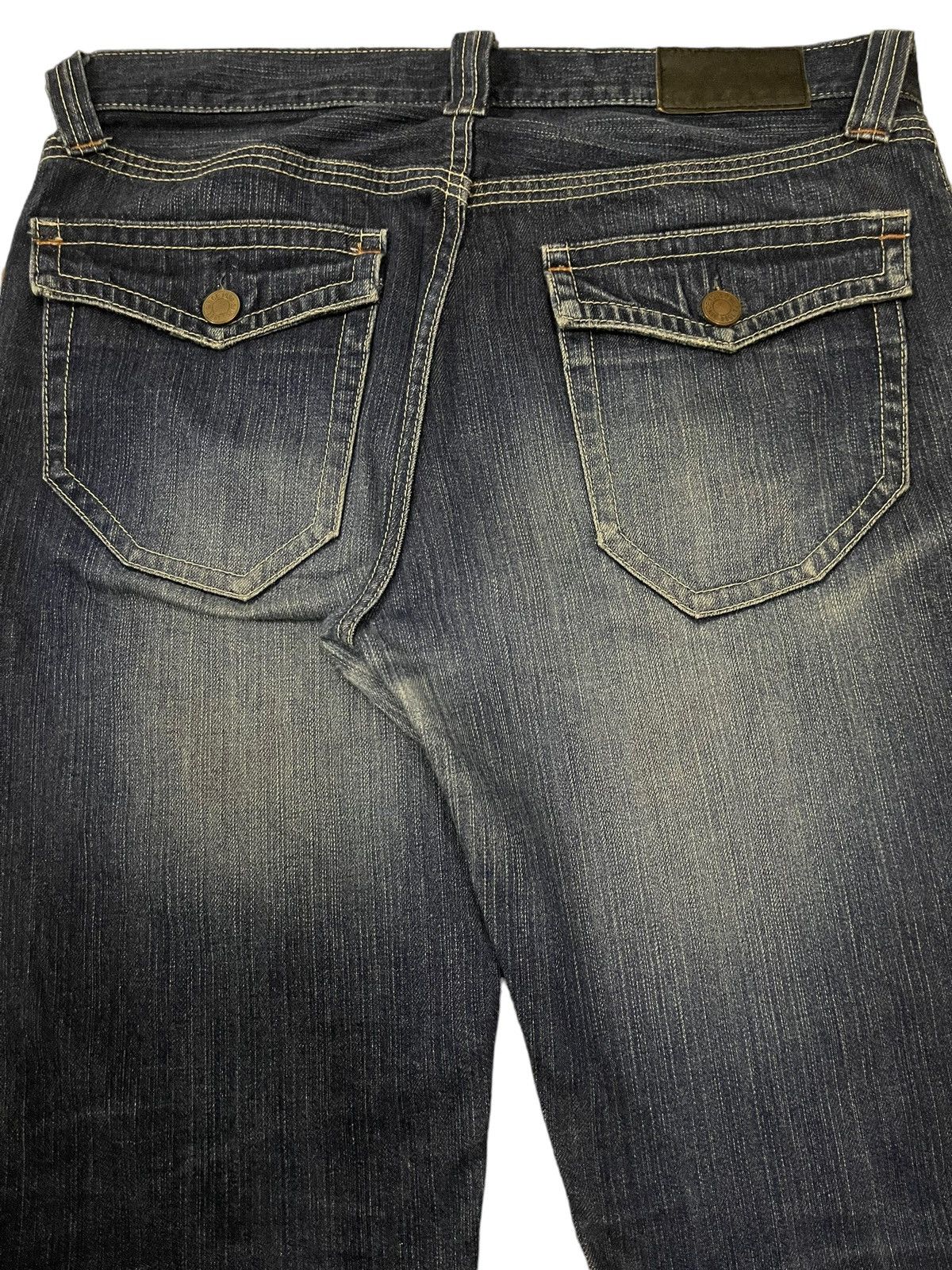 Uniqlo Vintage Y2K Japanese Uniqlo Blue Faded Wash Regular Bootcuts Size US 34 / EU 50 - 5 Thumbnail