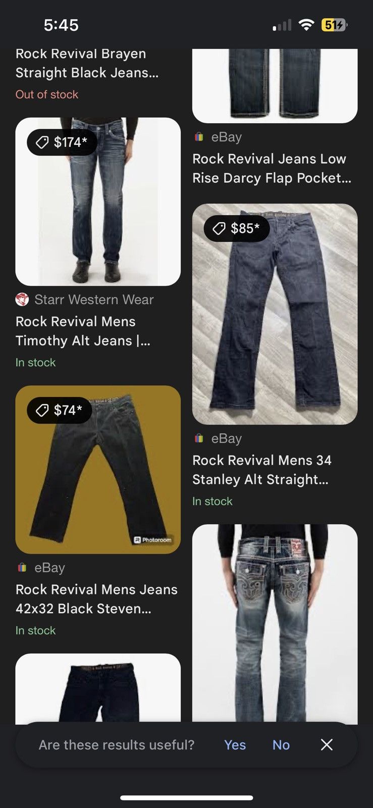 Rock Revival Black Rock Revival “Johnny” Relax Straight Fit Denim Jeans Size US 33 - 11 Thumbnail