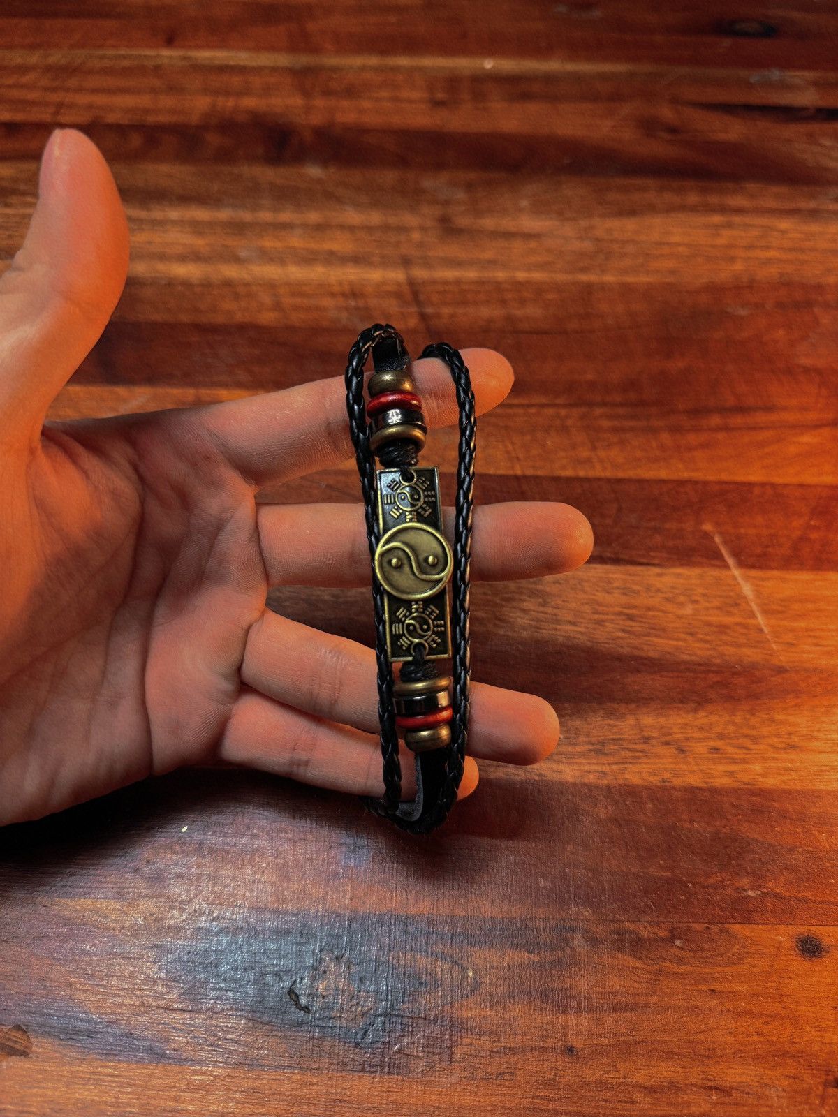 Other Boho Yin Yang Braided Bracelet – Adjustable Unisex Charm Size ONE SIZE - 1 Thumbnail