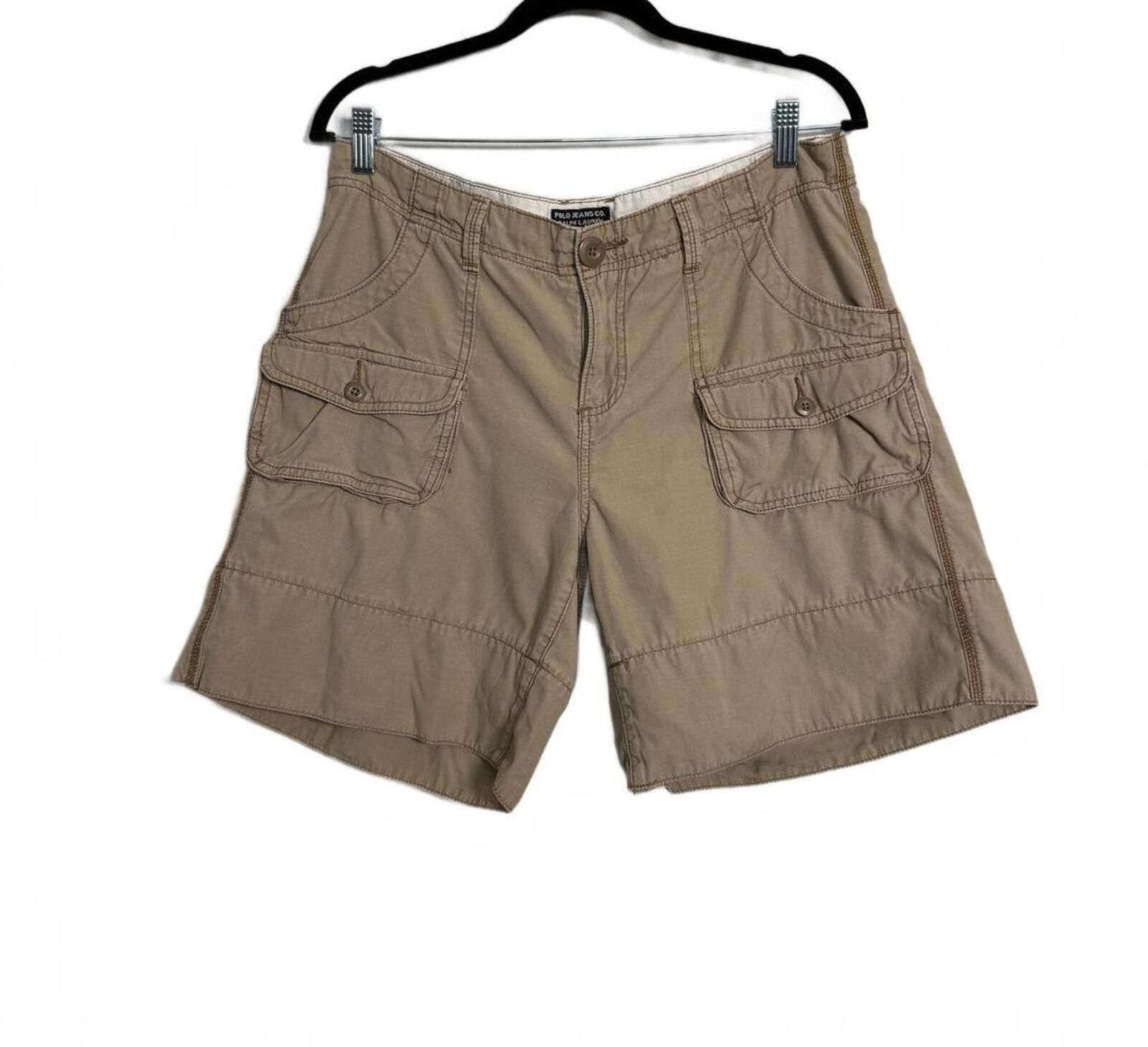 Other Polo Jeans Co. Ralph Lauren Khaki Cargo Shorts Size 10 Size 32" / US 10 / IT 46 - 1 Thumbnail