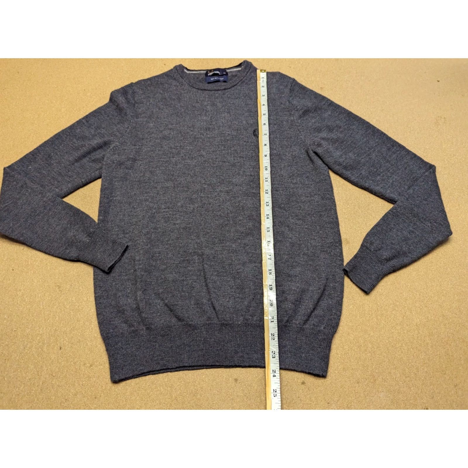 Fred Perry Fred Perry Pullover Mens Size XS Gray Merino Wool Sweater Plain Top Jumper Size US XS / EU 42 / 0 - 6 Thumbnail