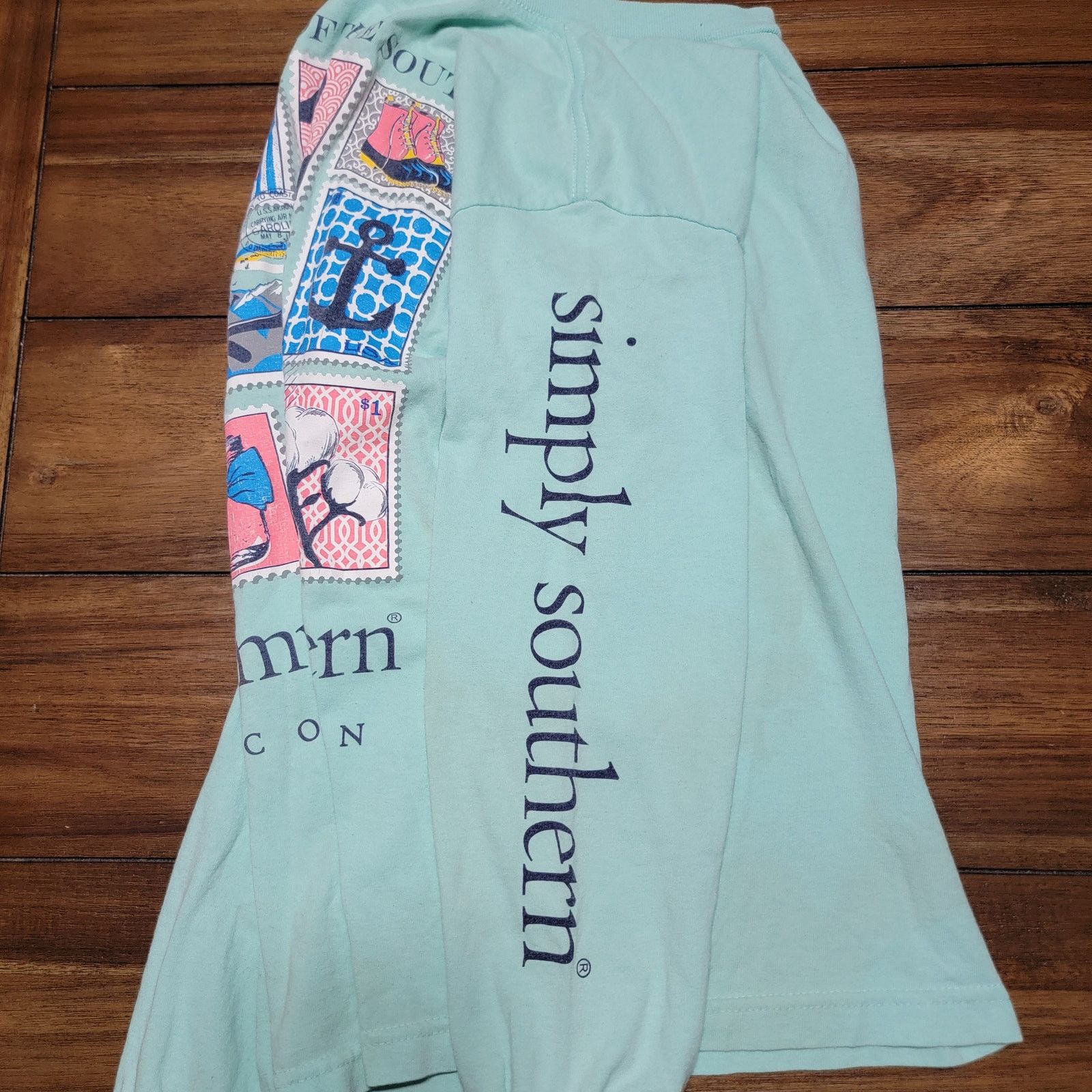 Other Simply Southern LS Tee "Stamps Of The South" - Size Small Size S / US 4 / IT 40 - 3 Thumbnail