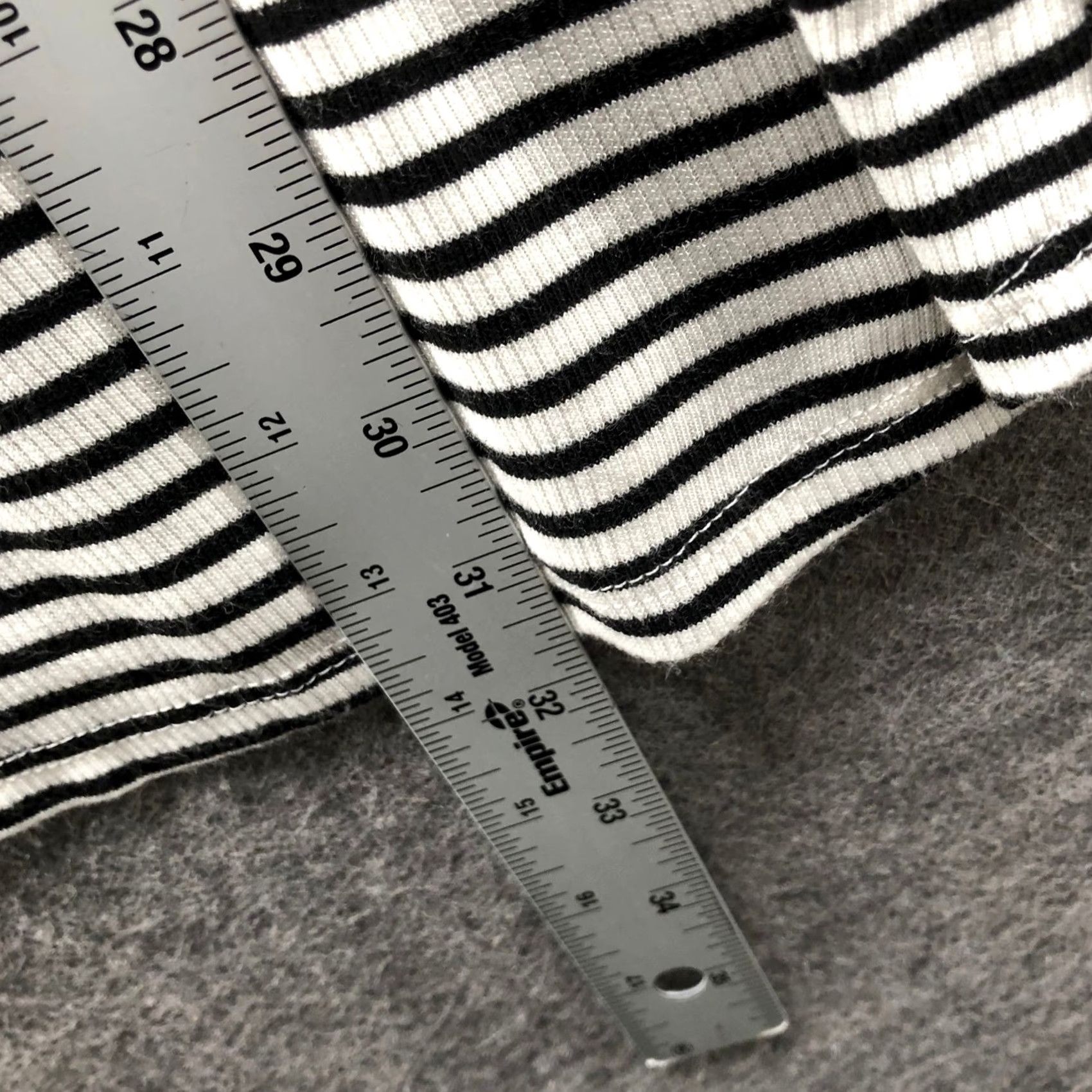 Vintage Puella Sleeveless Turtleneck Mini Dress Womens M Striped Black White Jersey Rib Size M / US 6-8 / IT 42-44 - 8 Thumbnail