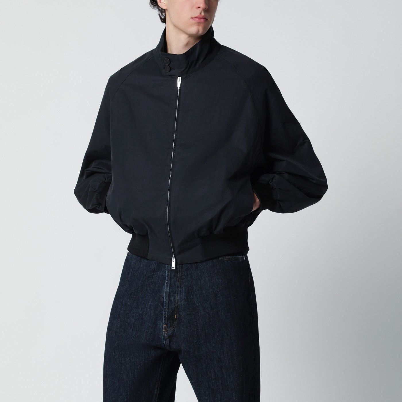 Studio Nicholson Studio Nicholson Over Bomber Jacket Ink Blue Cotton-Blend Size US L / EU 52-54 / 3 - 1 Thumbnail