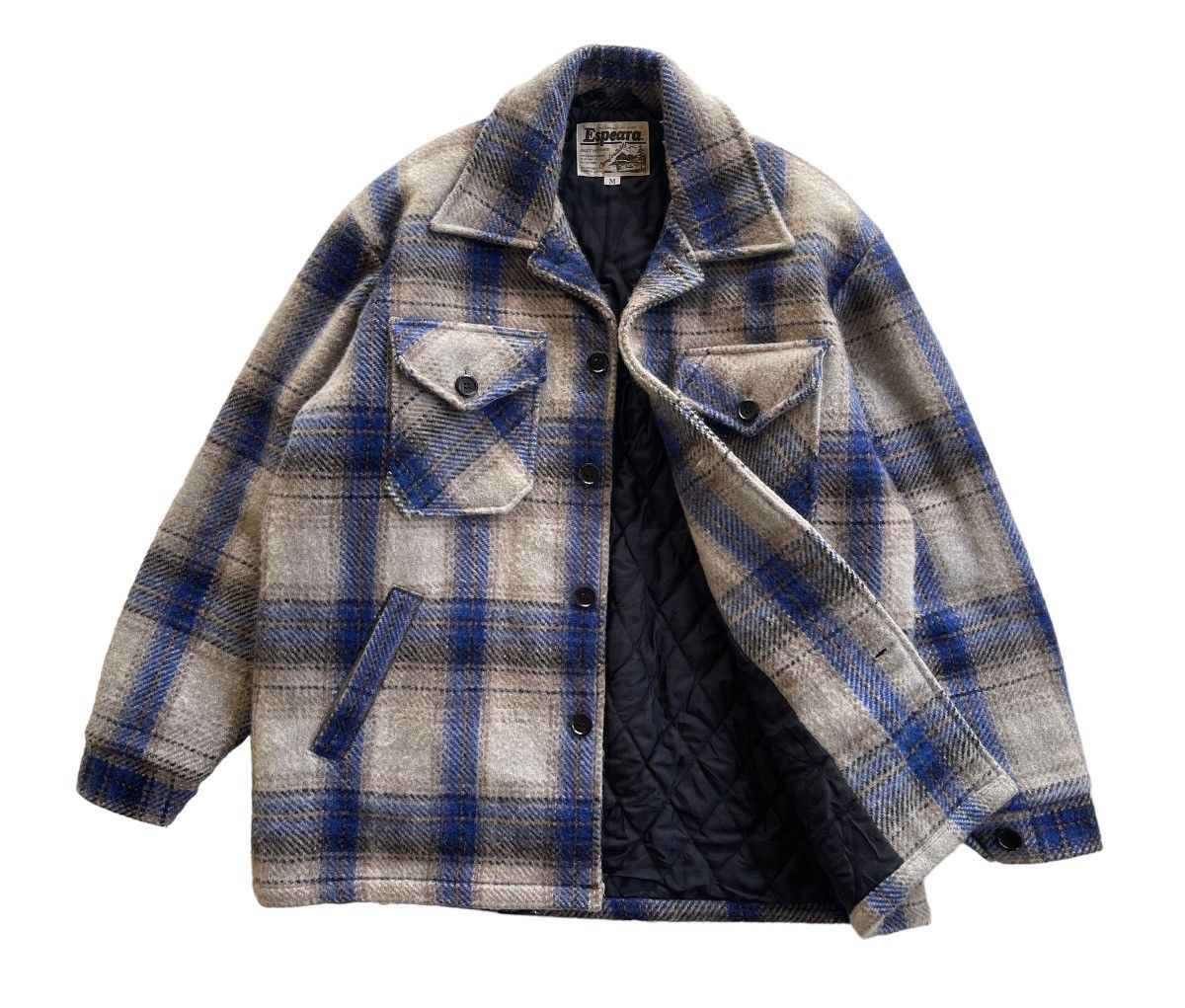 Japanese Brand Vintage 90s Wool Baggy Tartan Jacket Size US M / EU 48-50 / 2 - 5 Thumbnail