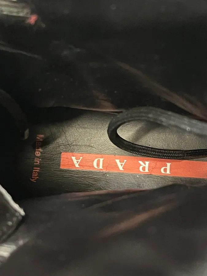 Prada 2000s Prada Hiking Ski Black Leather Boots Size US 7.5 / EU 40-41 - 10 Thumbnail