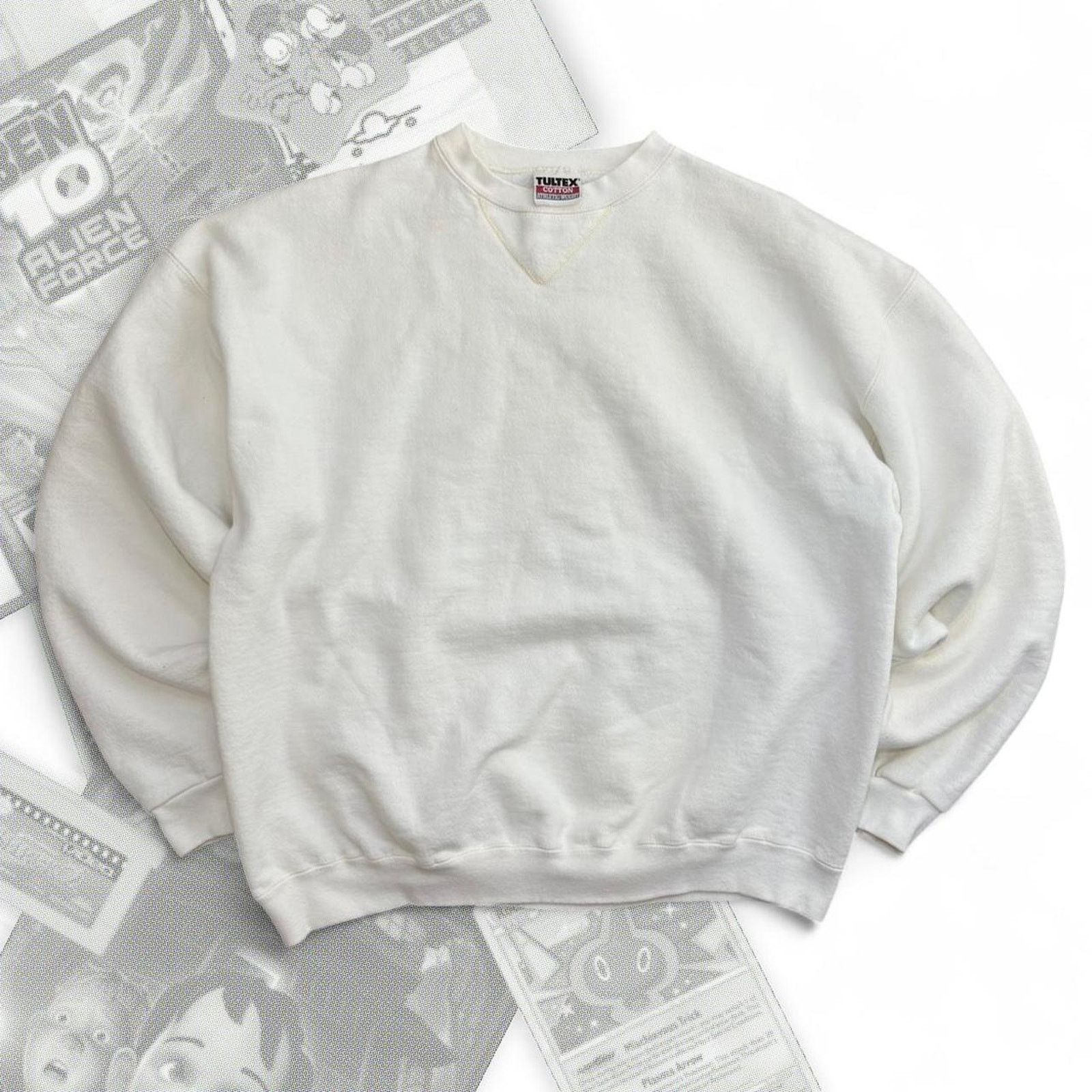 Tultex Blank white cream vintage Size US L / EU 52-54 / 3 - 1 Thumbnail