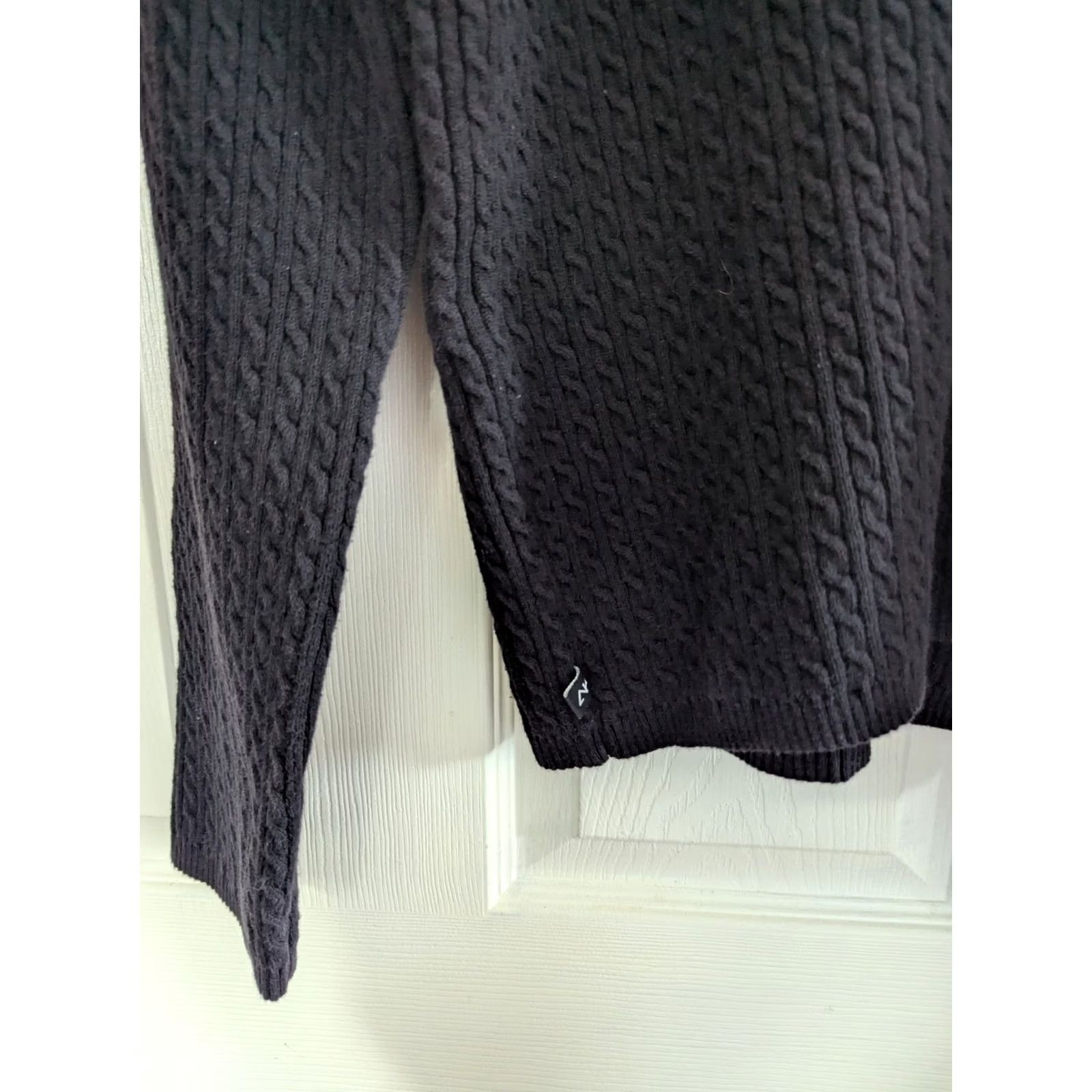 Anne Klein Anne Klein Sweater Women's XXL Black Cable-Knit Turtleneck Stretch Pullover Regular Size XXL / US 16-18 / IT 52-54 - 3 Thumbnail
