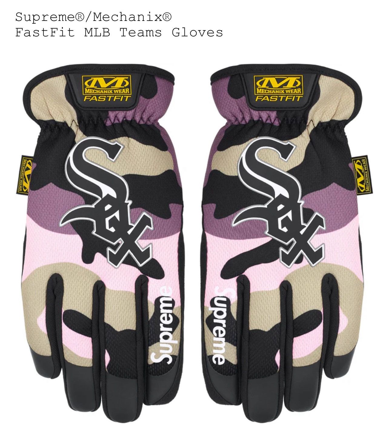 MLB × Supreme Supreme®/Mechanix® FastFit MLB Teams Gloves Size ONE SIZE - 4 Thumbnail