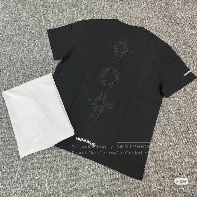 Chrome Hearts CHROME HEARTS Size S Black horseshoe cross short sleeve wit Size US S / EU 44-46 / 1 - 1 Thumbnail