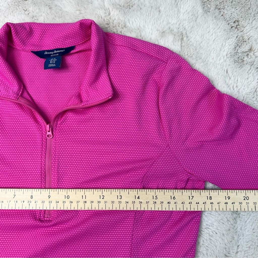 Tommy Bahama Tommy Bahama 1/2 Zip Golf Shirt Size Medium Textured Top Size M / US 6-8 / IT 42-44 - 8 Thumbnail