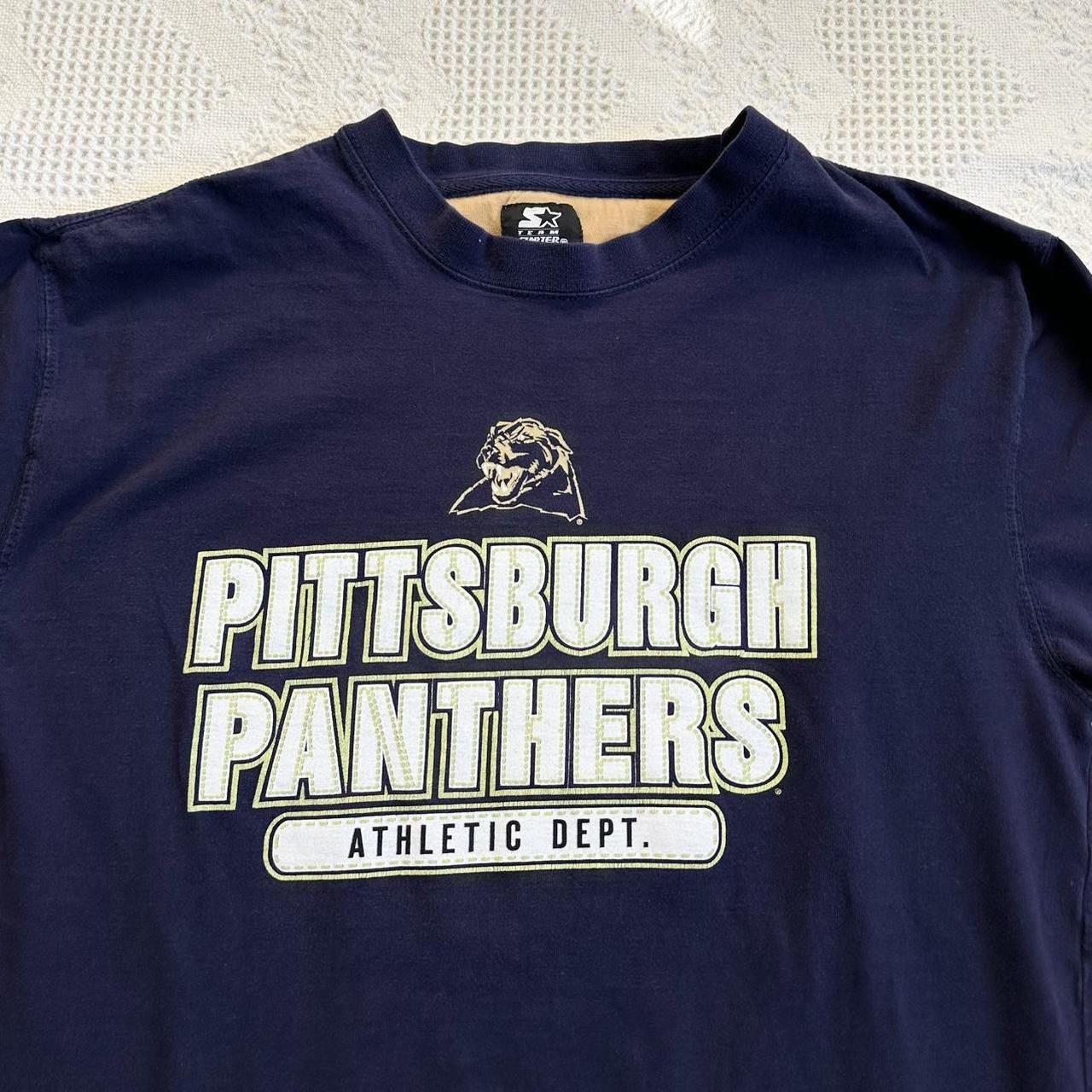 Starter Vintage Pittsburgh Shirt Tee Mens L Navy Starter Panthers Size US L / EU 52-54 / 3 - 3 Thumbnail
