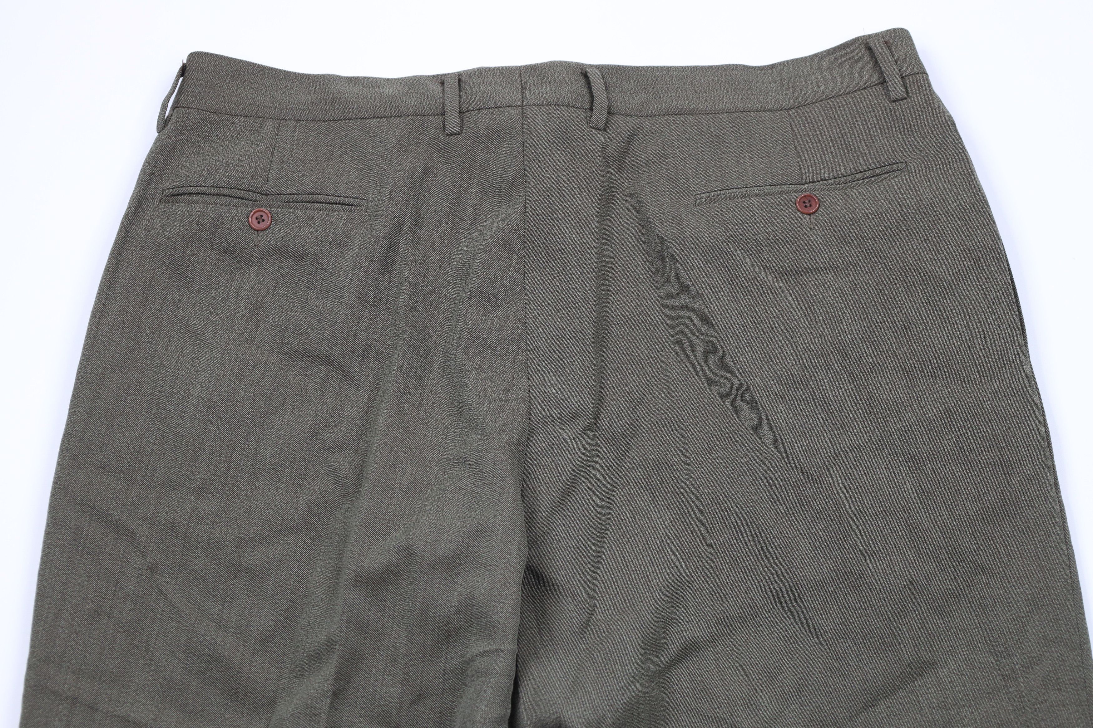 Banana Republic Vintage 90s Banana Republic Pleated Wide Leg Pants Green Size US 40 / EU 56 - 9 Thumbnail