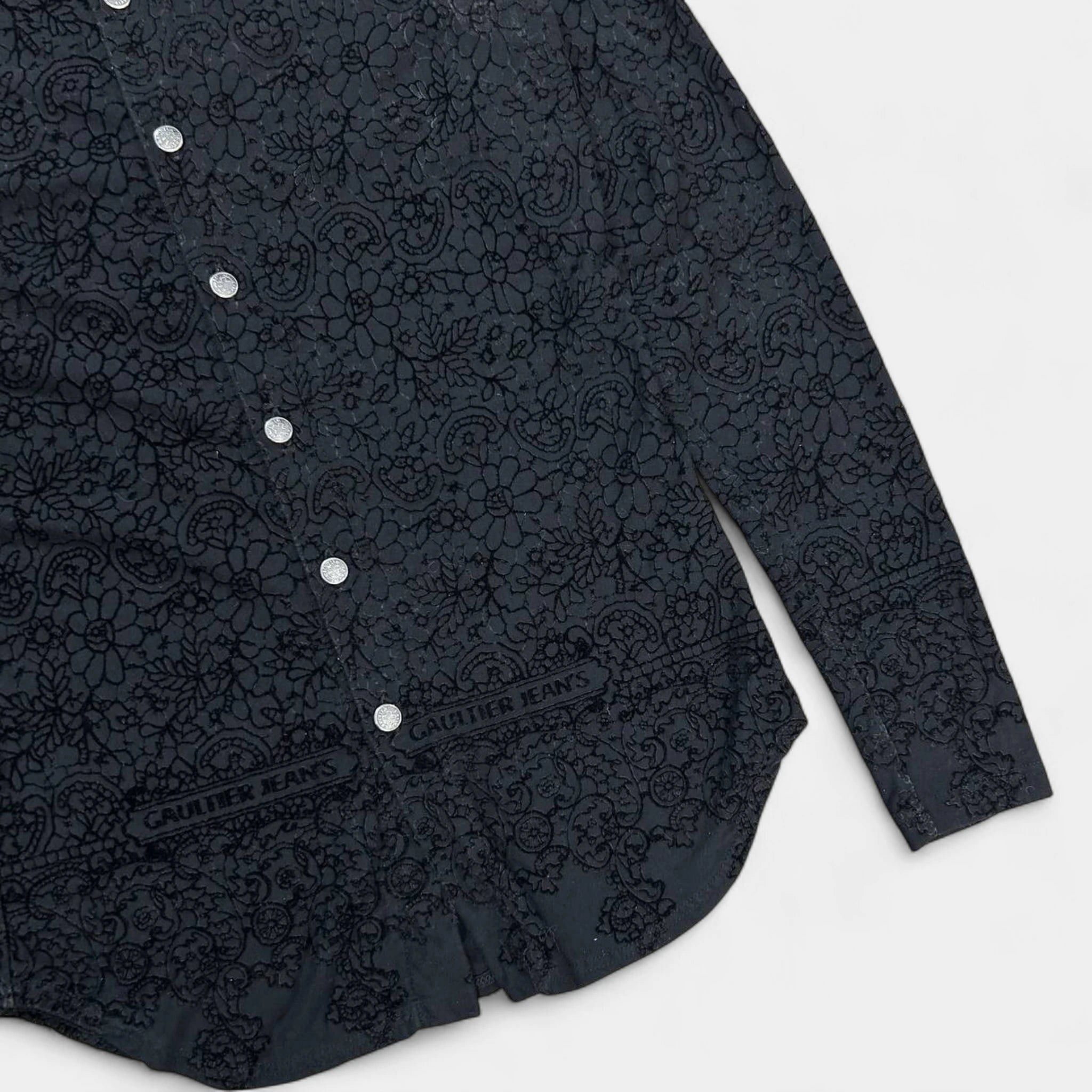 Jean Paul Gaultier Jean Paul Gaultier Vintage Black Printed Shirt Size US M / EU 48-50 / 2 - 2 Thumbnail