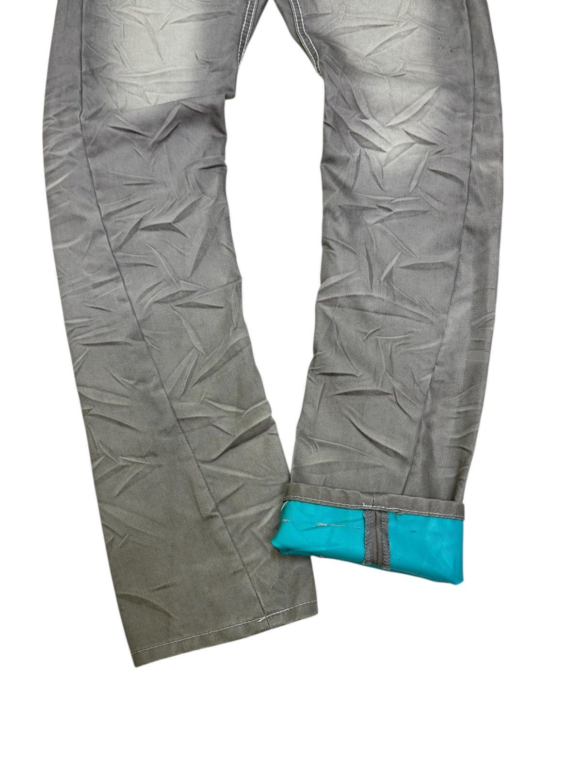 If Six Was Nine Lab Industries Wrinkled Effect Grey Pants Y2K Style Size US 28 / EU 44 - 5 Thumbnail