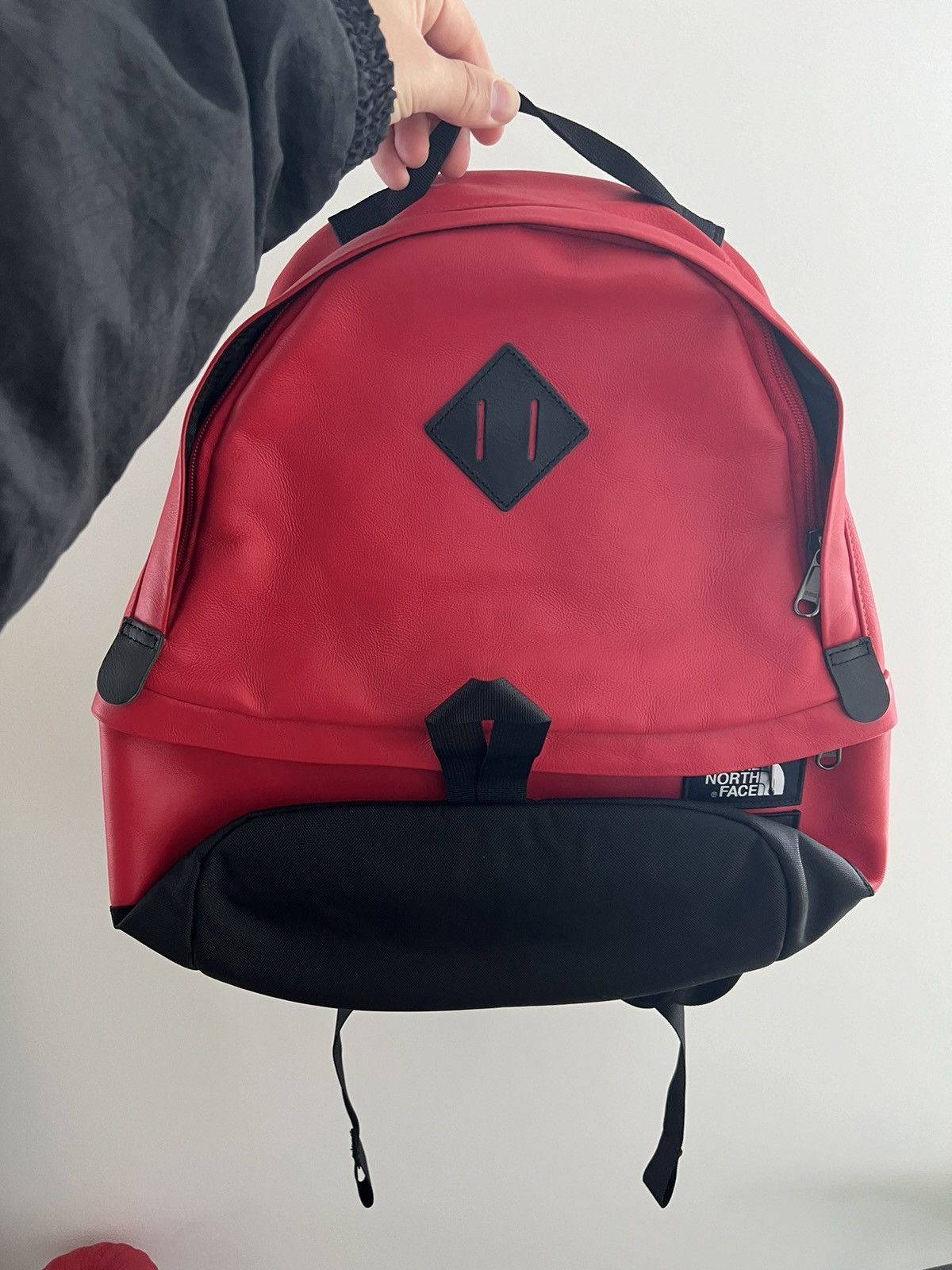 Supreme Supreme x The North Face red leather backpack | Grailed