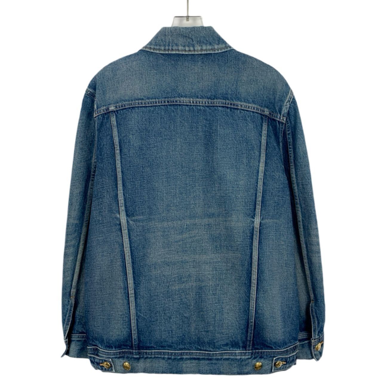 Celine Celine Womens XS Blue Denim Jacket 100% Cotton Single-Breast Size XS / US 0-2 / IT 36-38 - 7 Thumbnail
