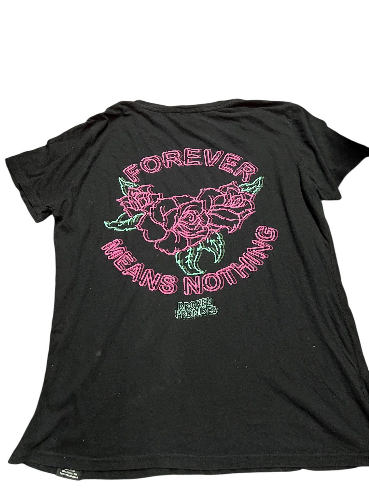 Broken Promises Co. Broken Promises Co. Forever means nothing tee print Size US L / EU 52-54 / 3 - 2 Thumbnail