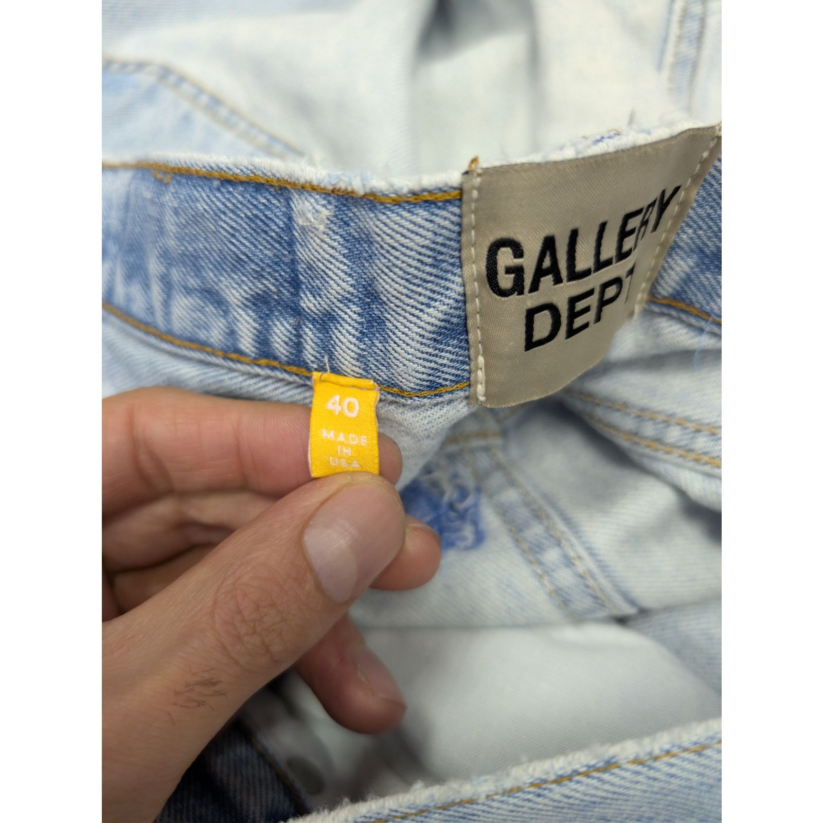 Gallery Dept. o1rshd1 Ken Ripped slim-cut Denim Jeans in Blue Denim Size US 40 / EU 56 - 19 Thumbnail