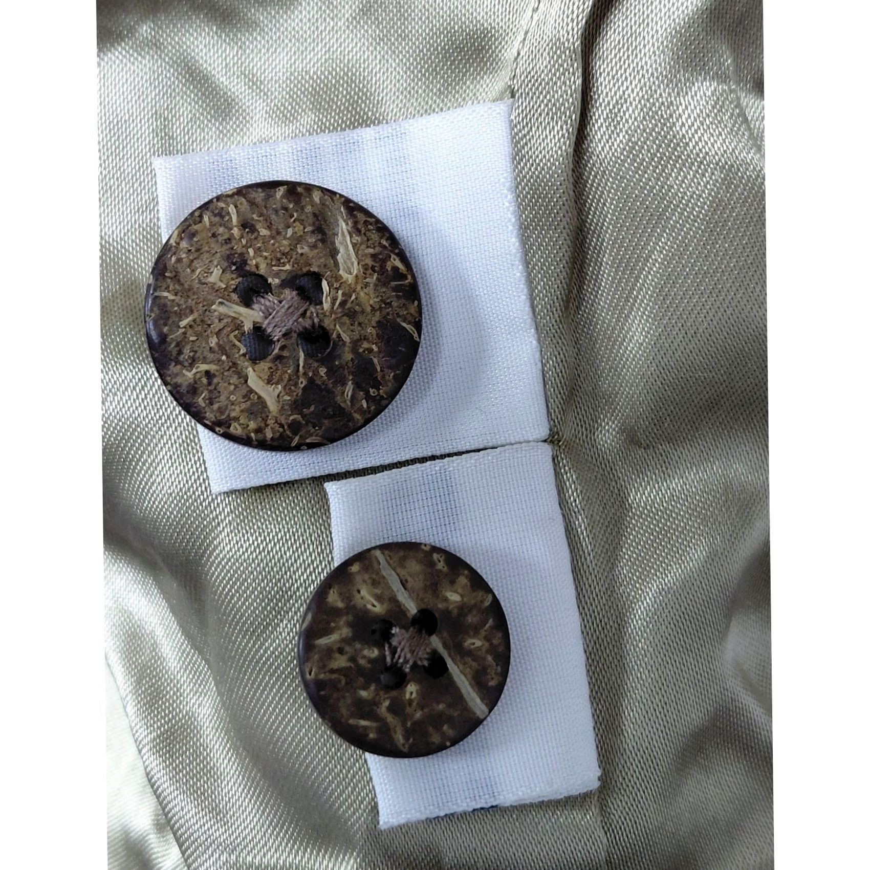 Tommy Bahama Tommy Bahama Olive Green Button-Up Jacket Women M Silk 100% Trench Coat / Lightweight Bel ted closure Button Casual Travel Size M / US 6-8 / IT 42-44 - 5 Thumbnail