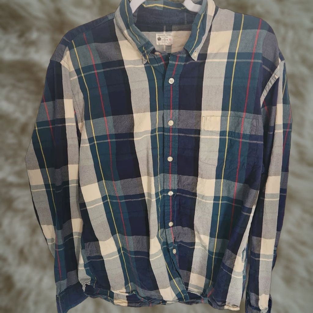 J.Crew J. Crew Button Up Shirt XL 4 Lot Men's Plaid Long Sleeve Cotton Button-Down Shirt Casual Weekend Classic Style Size US XL / EU 56 / 4 - 1 Thumbnail