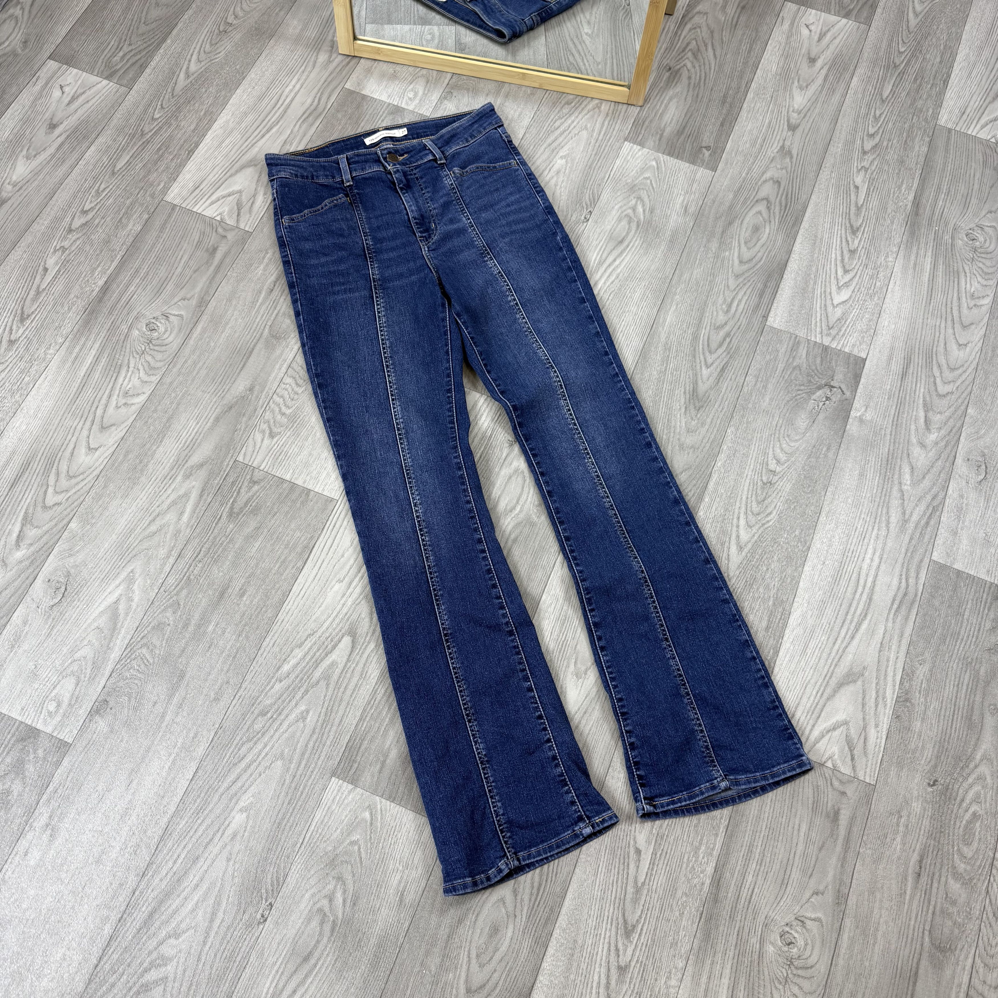Levi's Levi's 725 High Rise Bootcut Blue Denim Jeans Size 27" / US 4 / IT 40 - 4 Thumbnail