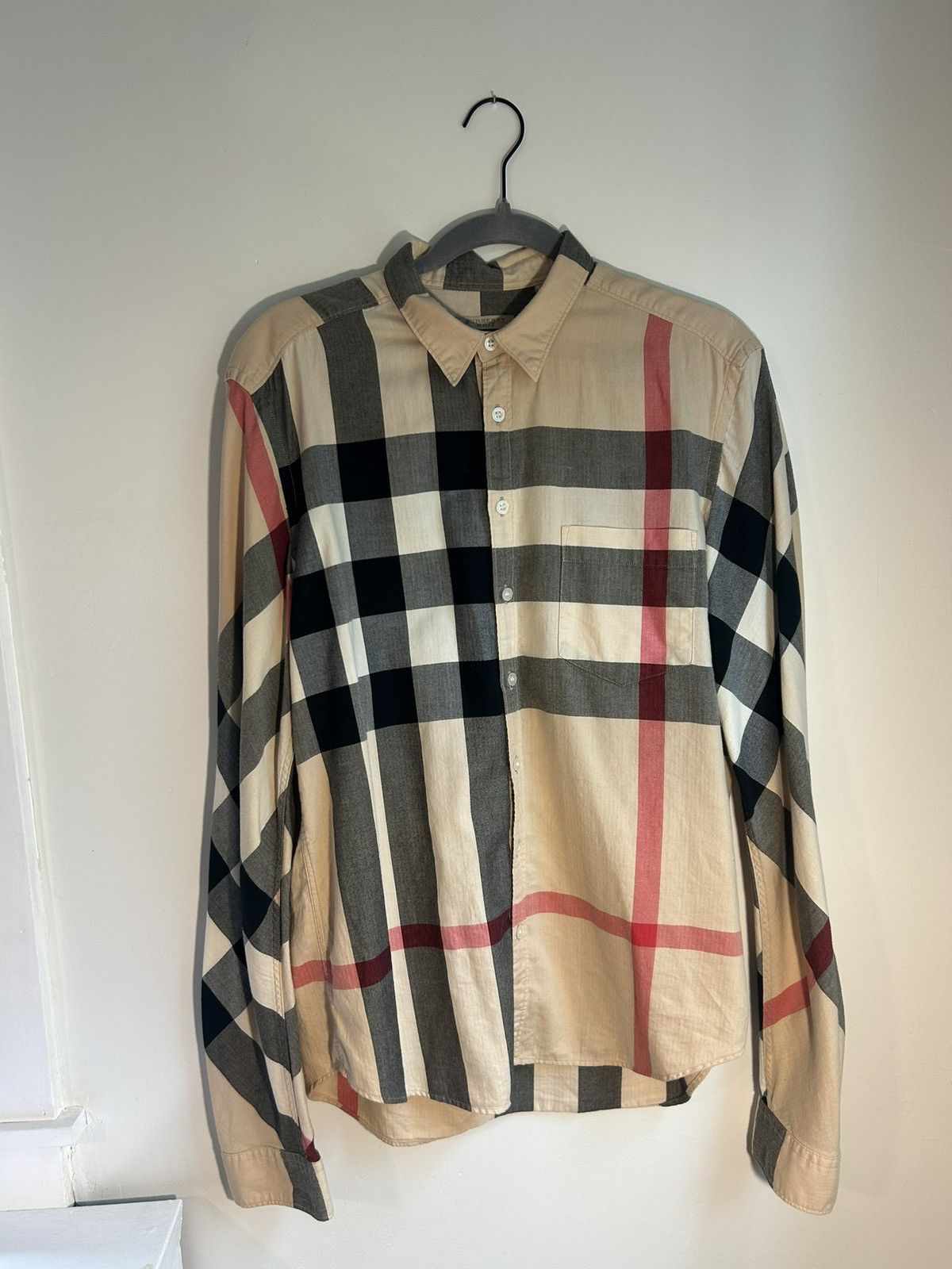 Burberry Mens Size Large Burberry Long Sleeve Button Up Size US L / EU 52-54 / 3 - 1 Thumbnail