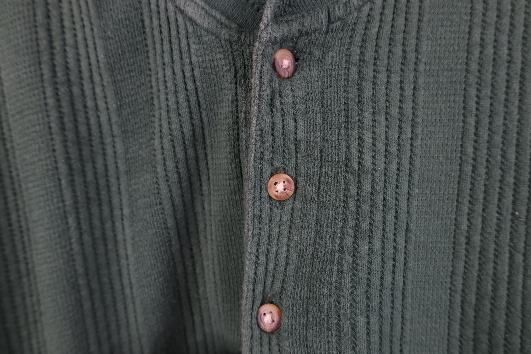 Vintage Vintage 90s Streetwear Thermal Ribbed Knit Henley T-Shirt Size US XL / EU 56 / 4 - 4 Thumbnail