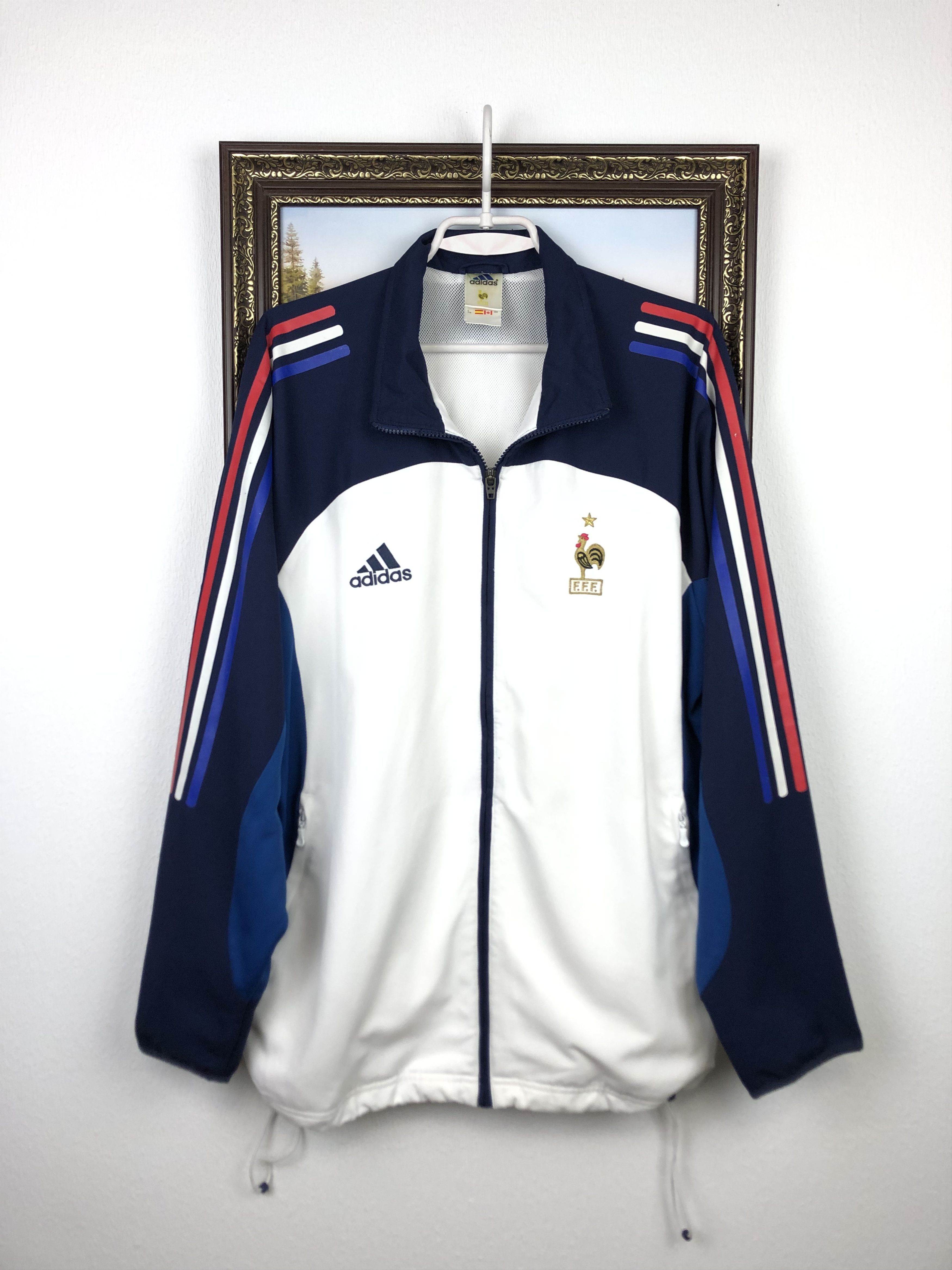Vintage 90's Adidas France Football Jacket Soccer Track Top