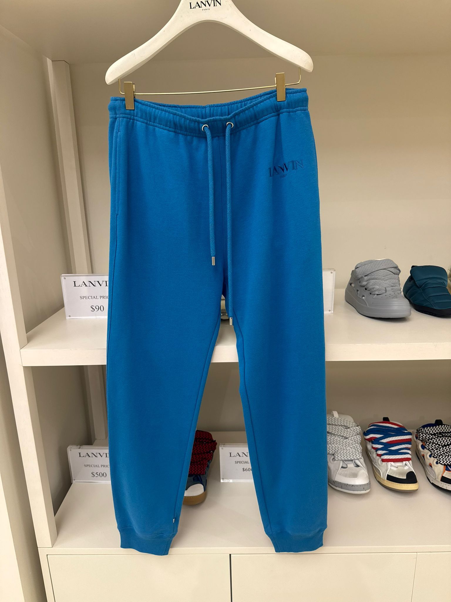 Lanvin o1w1db10225 Embroidered Jogging in Pristine Blue Size US 34 / EU 50 - 2 Thumbnail