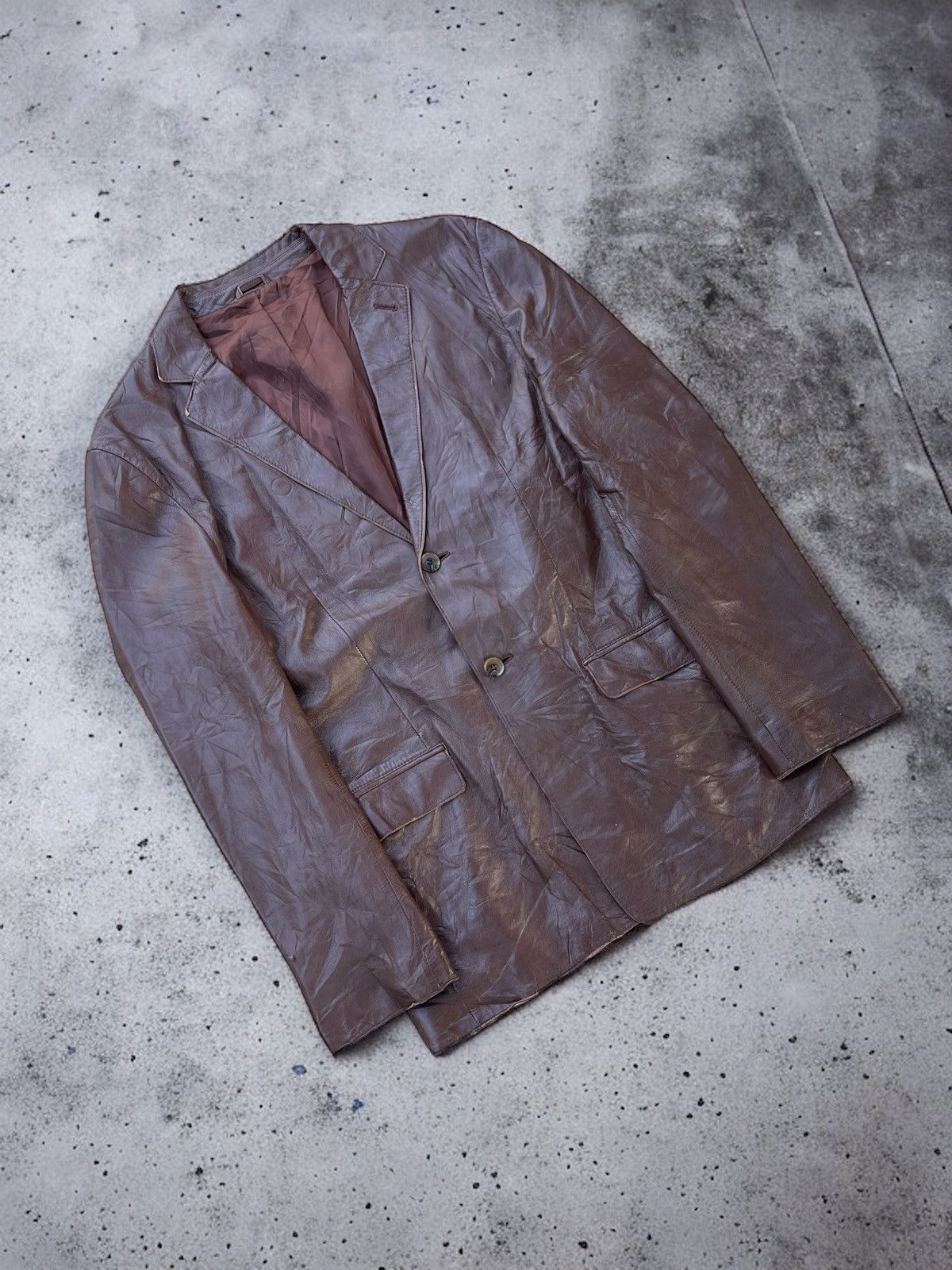 Takeo Kikuchi TAKEO KIKUCHI SHEEP SKIN LEATHER COAT Size US L / EU 52-54 / 3 - 4 Thumbnail