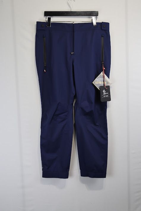 image of Moncler O1Rshd1 Zipper Side Pocket Pants In Navy Blue, Men's (Size 36)