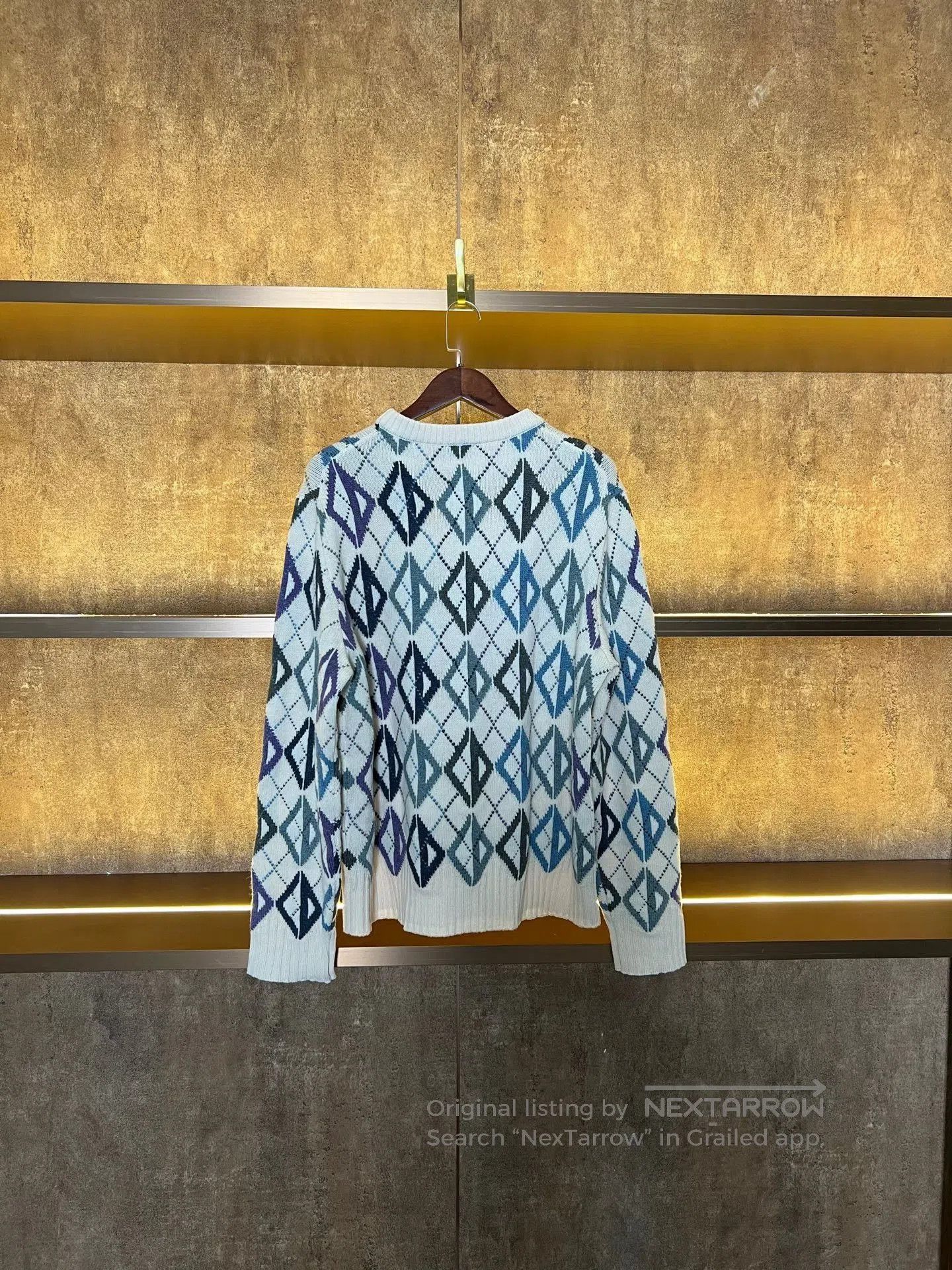 Dior Dior Diamond Pattern Wool Cashmere Knit Sweater. Size US L / EU 52-54 / 3 - 3 Thumbnail
