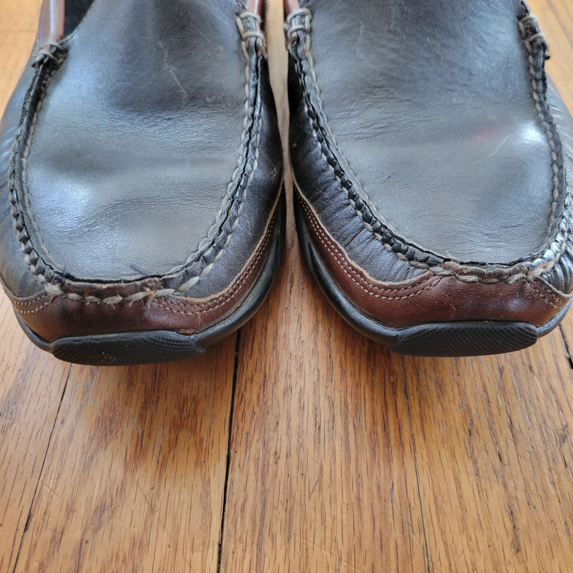 Allen Edmonds Boulder 11 3E Brown Black Leather Slip On Loaf