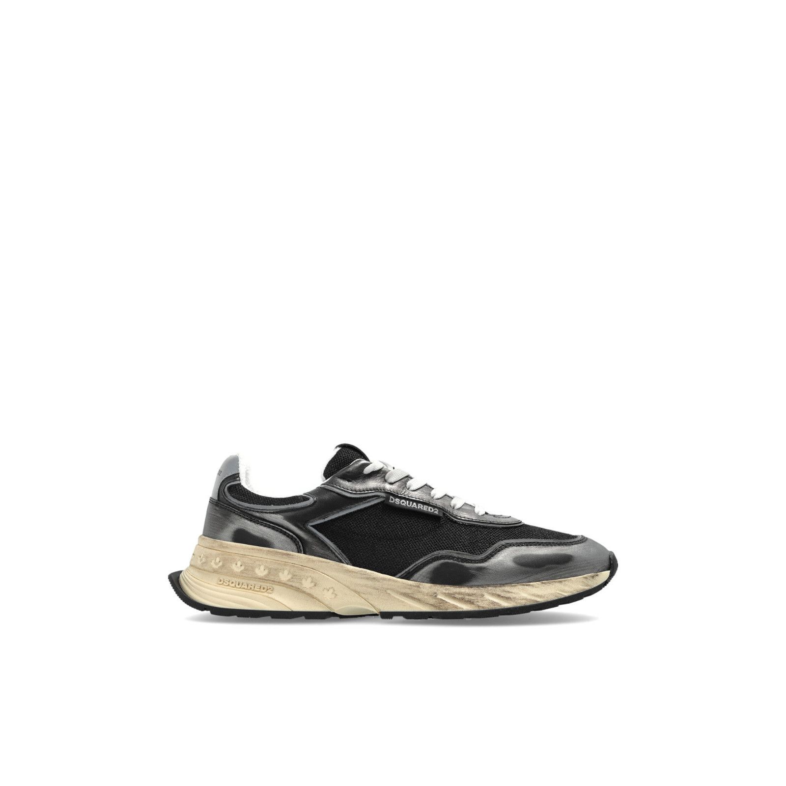 Dsquared2 DSQUARED2 Sprinter Black Leather Sneakers New And Authentic Size US 8 / EU 41 - 1 Thumbnail