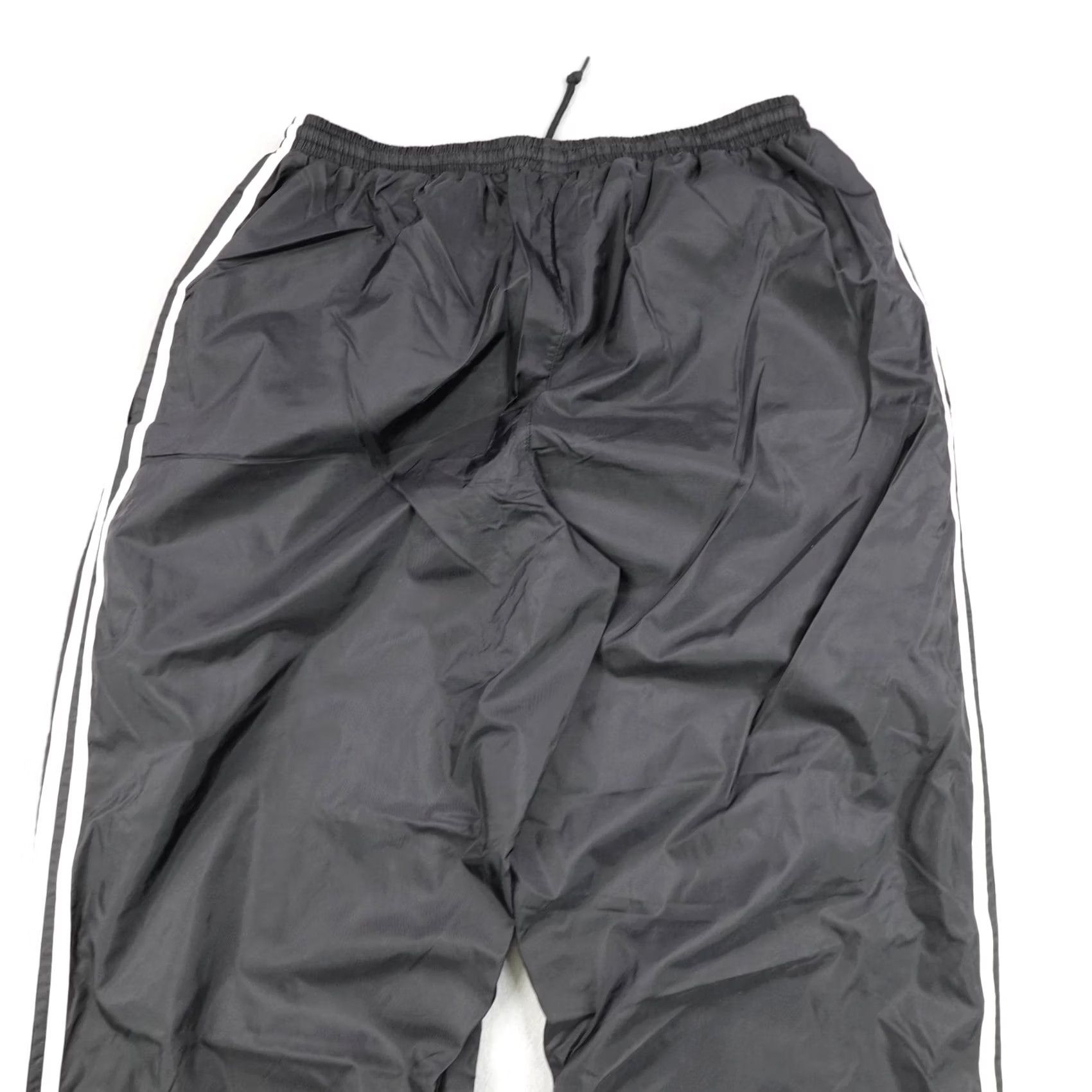 Adidas VINTAGE Adidas Pants Mens 2XL Black Windbreaker Track Warmup White Stripe 90s Size US 39 - 5 Thumbnail