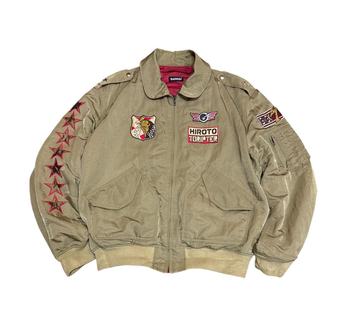 Anime Vintage Bandai Hiroto Sutou Go-on Gold Bomber Jacket Size US XL / EU 56 / 4 - 1 Thumbnail