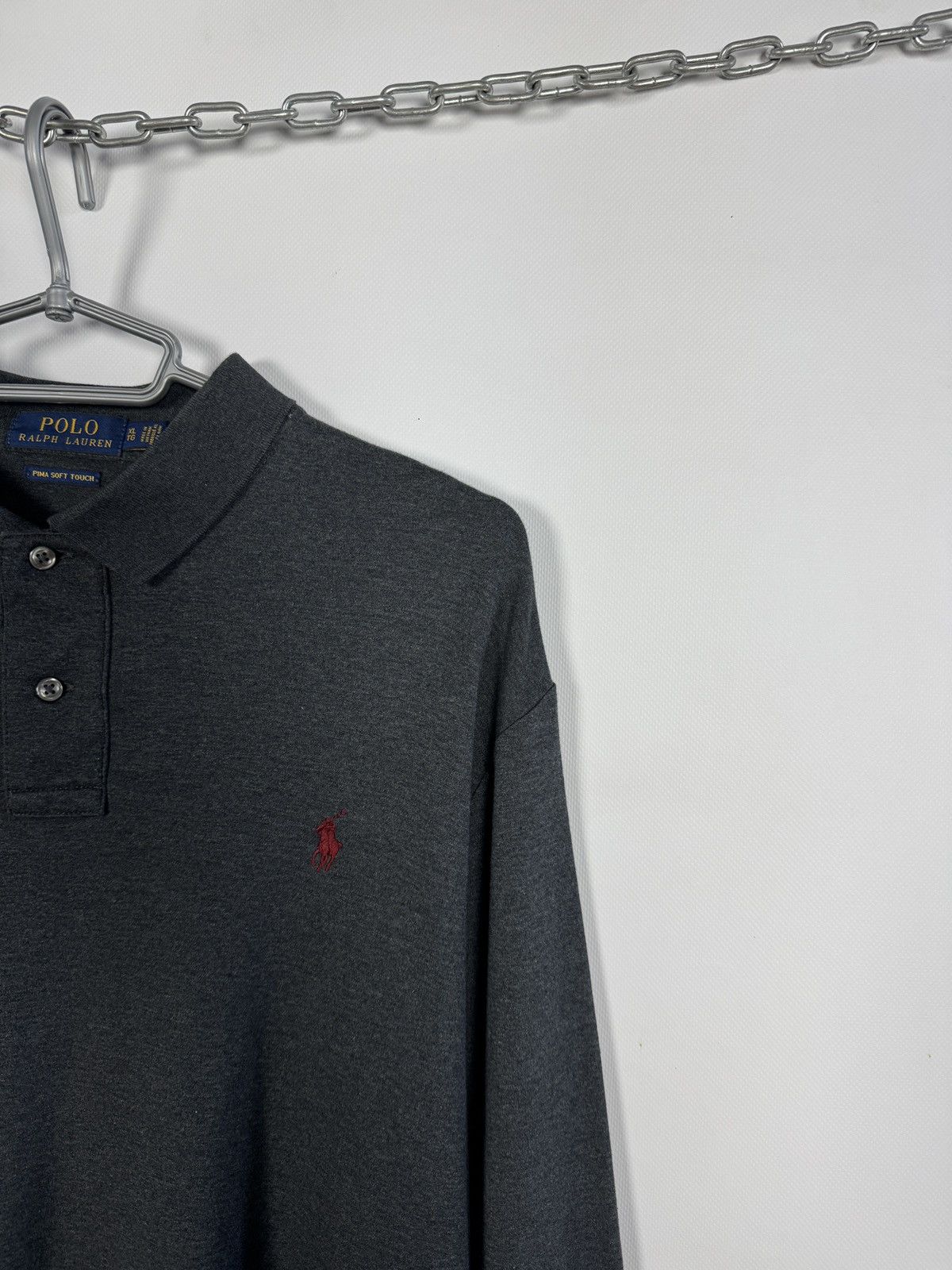 Polo Ralph Lauren Polo Ralph Lauren Pima Soft Touch Long Sleeve Polo Shirt XL Size US XL / EU 56 / 4 - 2 Thumbnail
