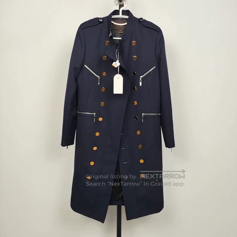 Louis Vuitton Louis Vuitton Navy blue military coat Size XXS / US 00 / IT 34 - 1 Thumbnail