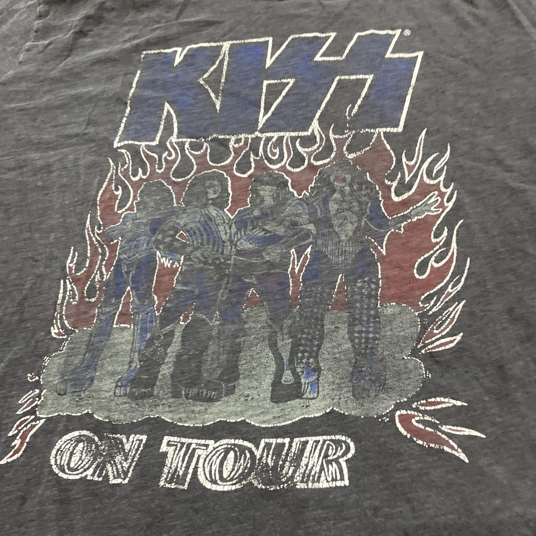 Lucky Brand KISS Lucky Brand T Shirt Men 2XL Gray Blue Graphic Tee Music Rock Band T-Shirt Size US XXL / EU 58 / 5 - 5 Thumbnail