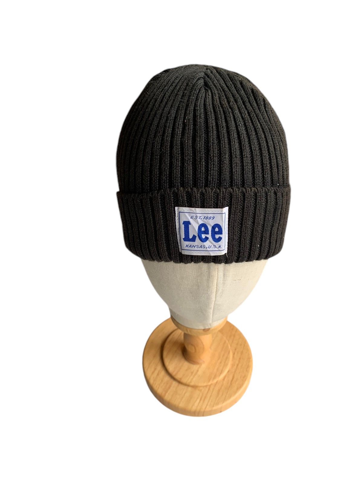 Lee × Vintage Lee Kansas Usa Knitted Winter sessions Beanie Hats Size ONE SIZE - 3 Thumbnail