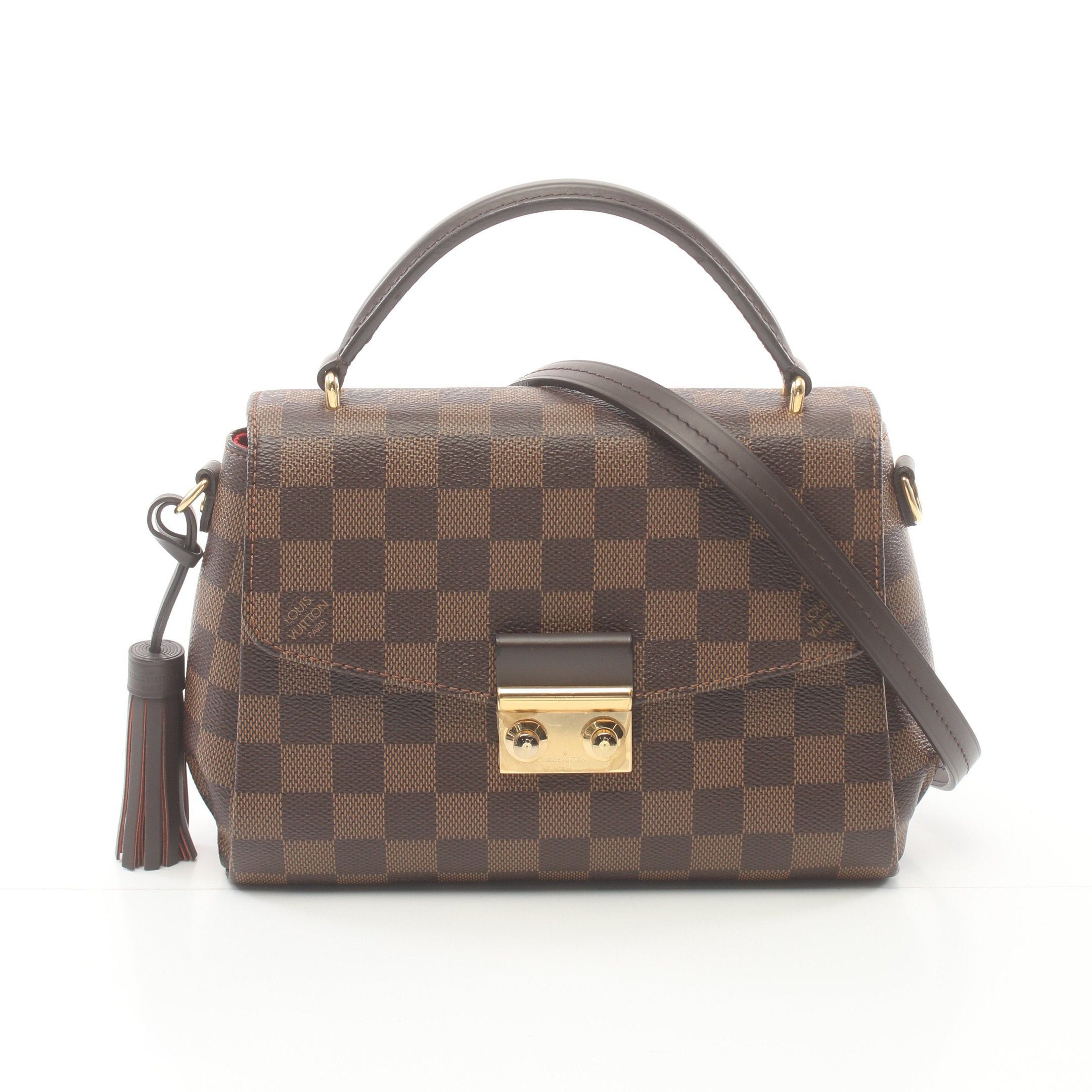 Louis Vuitton Louis Vuitton Croisette Damier Ebene Handbag Leather Brown Size ONE SIZE - 1 Thumbnail