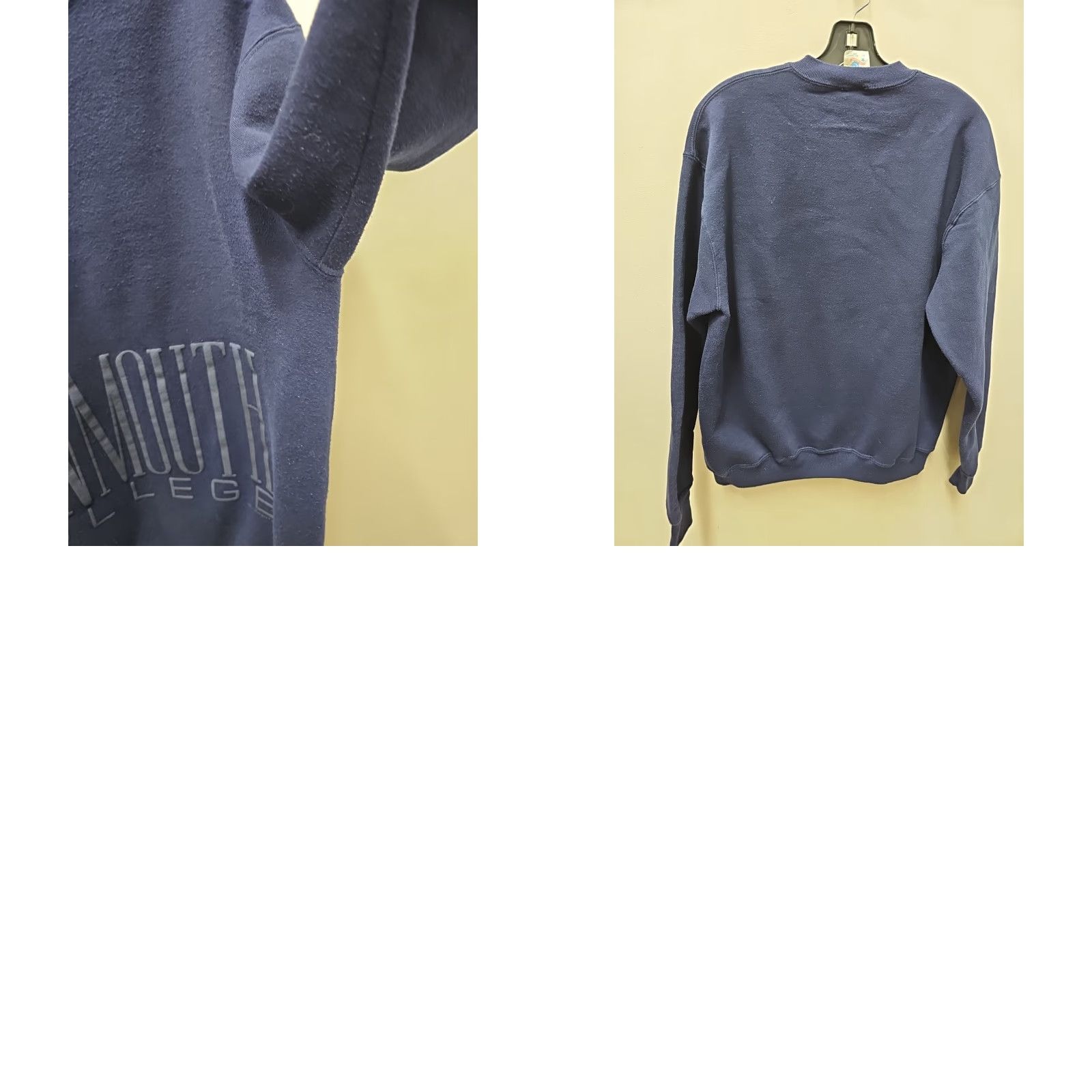 Russell Athletic Vtg 90’s Monmouth College Russell Crewneck Sweatshirt XL Blue Mens Regular Cotton Blend Pullover 3/2 ss Reversible Distressed Size US XL / EU 56 / 4 - 8 Thumbnail